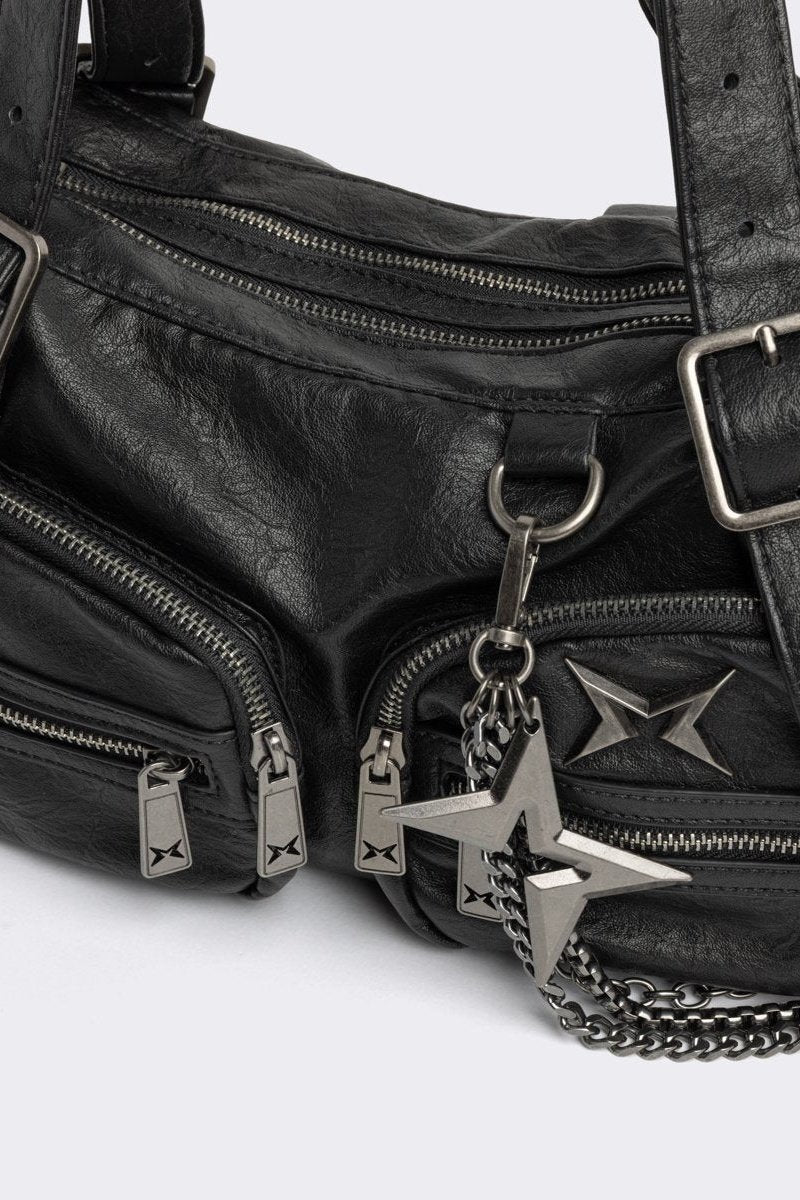 1012-soot-vegan-leather-shoulder-bag-2.jpg Soot Vegan Leather Shoulder Bag
