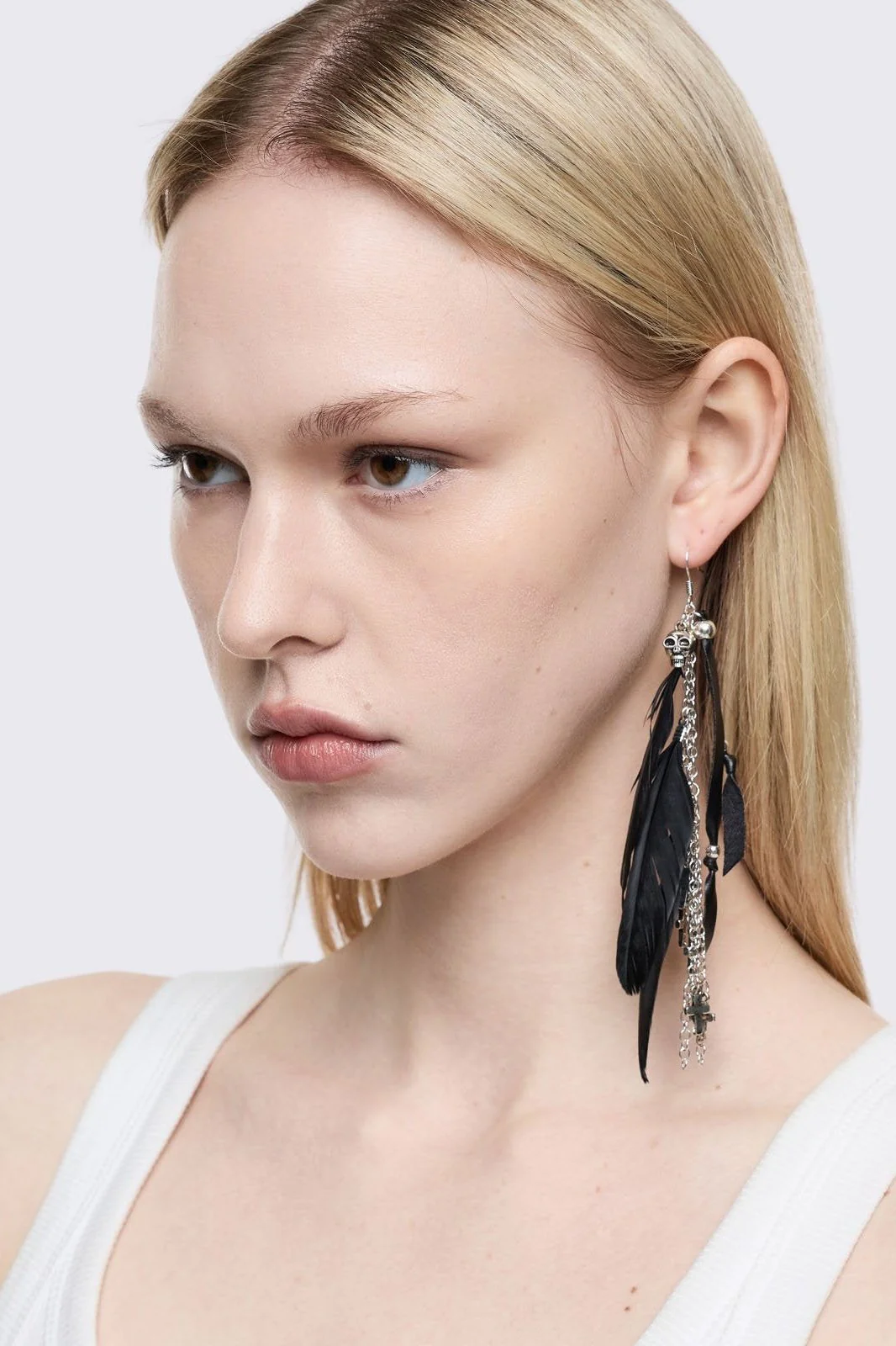 Dark Feathers Earring Set