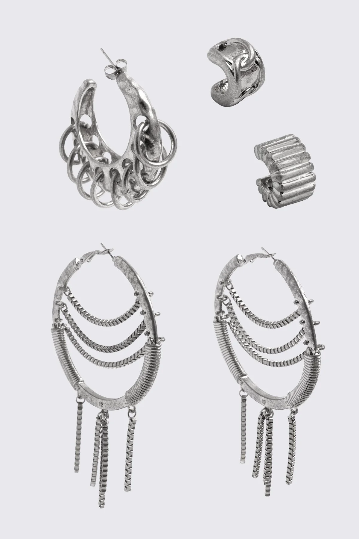 Iron Rain Earring Set