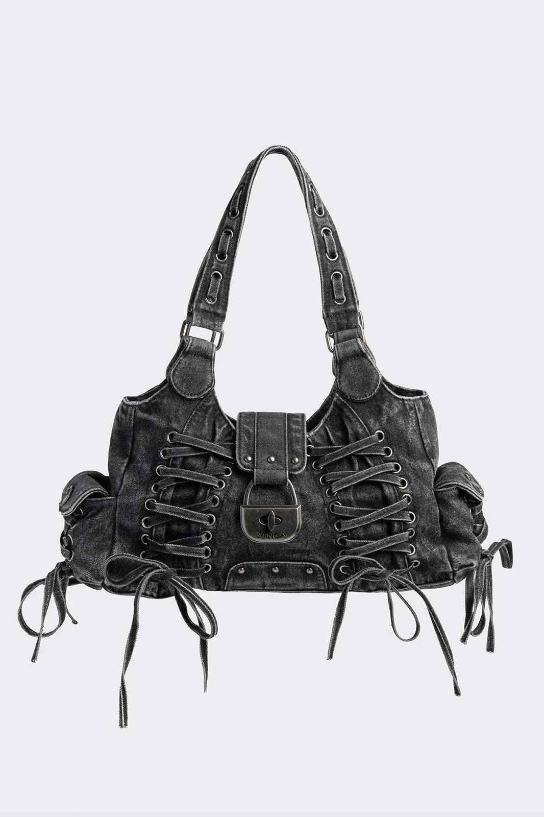 Locklyn Denim Shoulder Bag