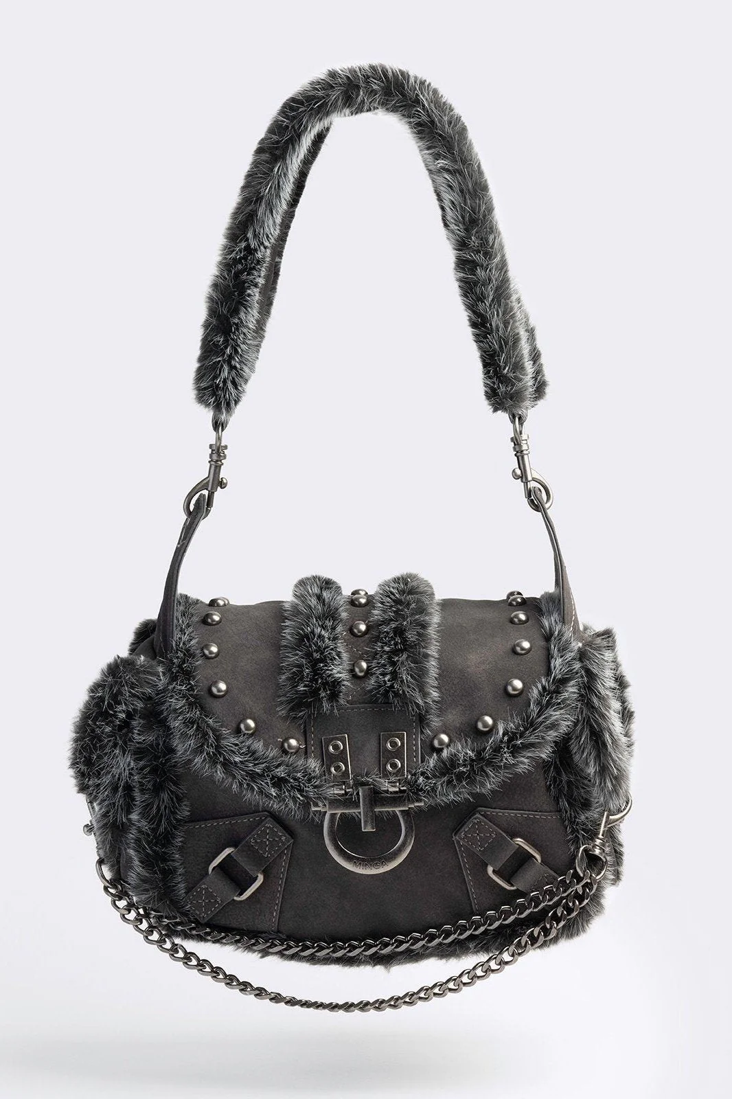 Polly Vegan Suede Shoulder Bag