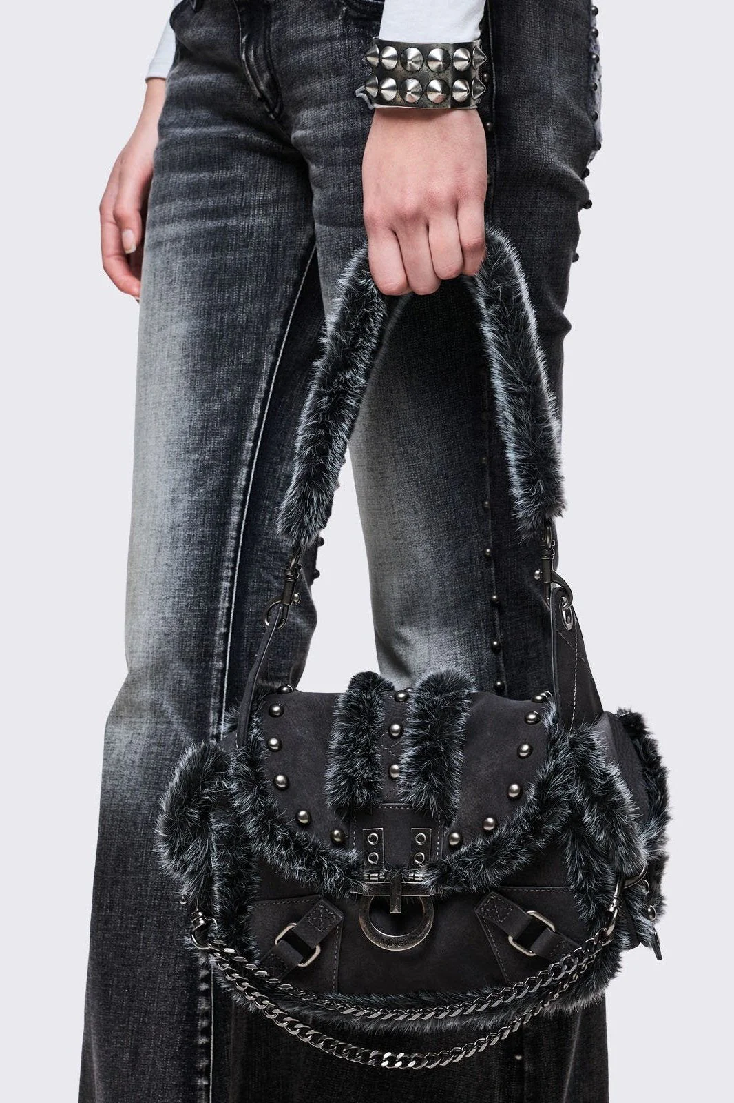 Polly Vegan Suede Shoulder Bag
