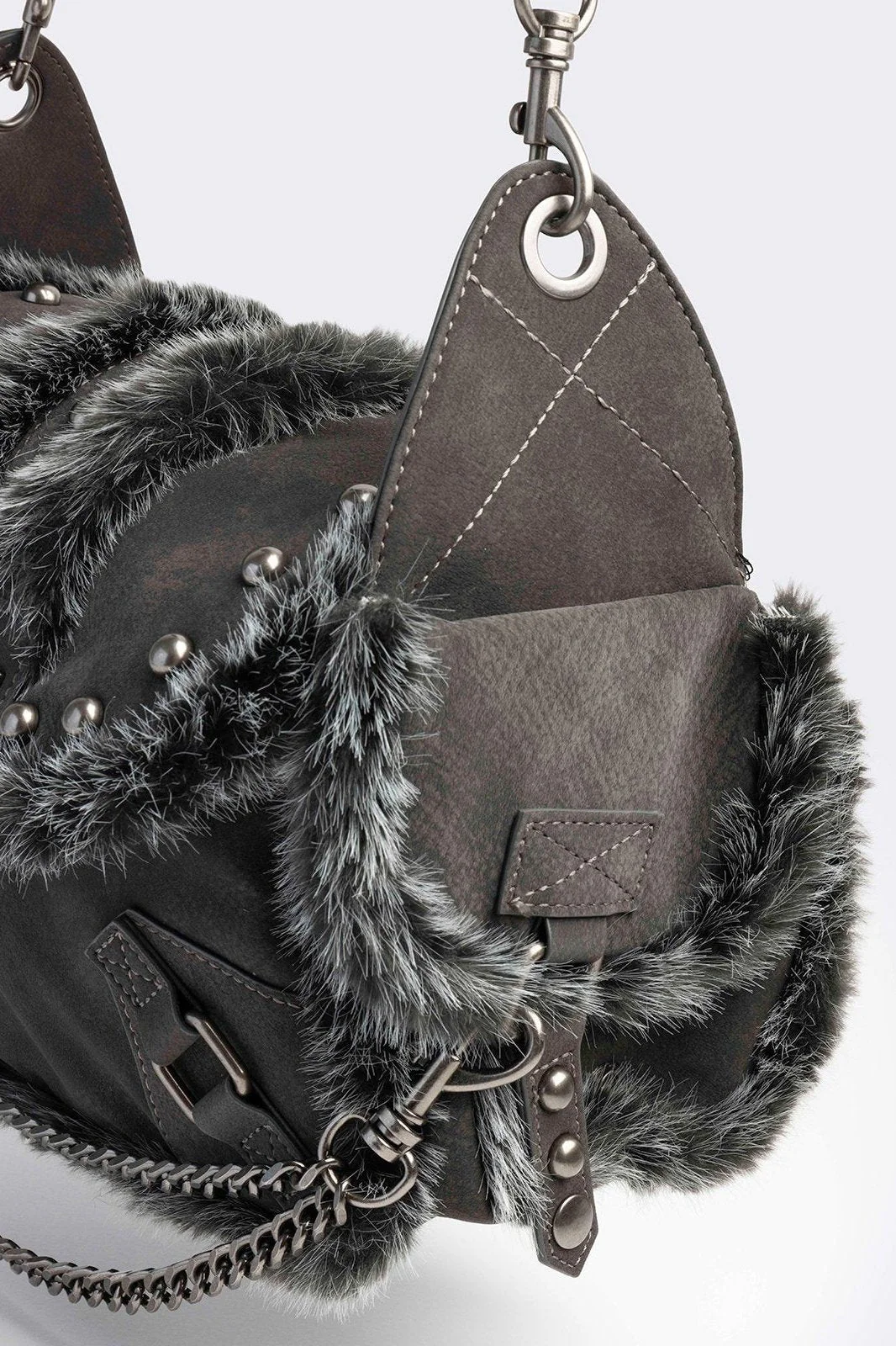 Polly Vegan Suede Shoulder Bag