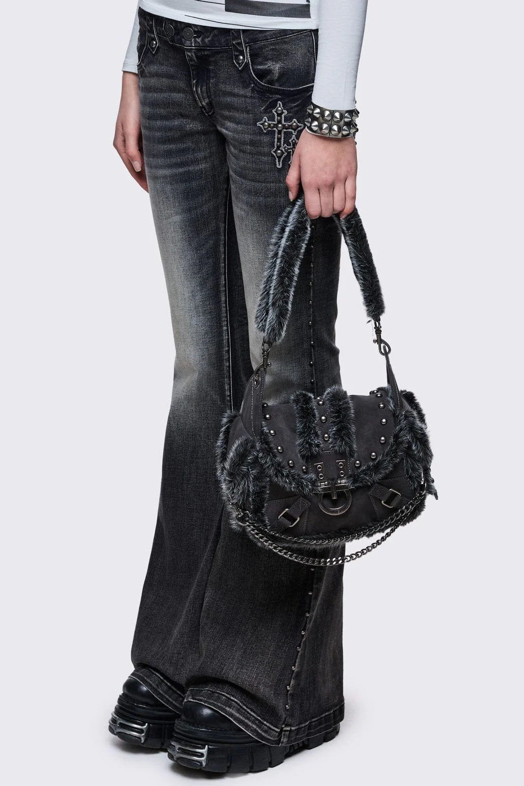 Polly Vegan Suede Shoulder Bag