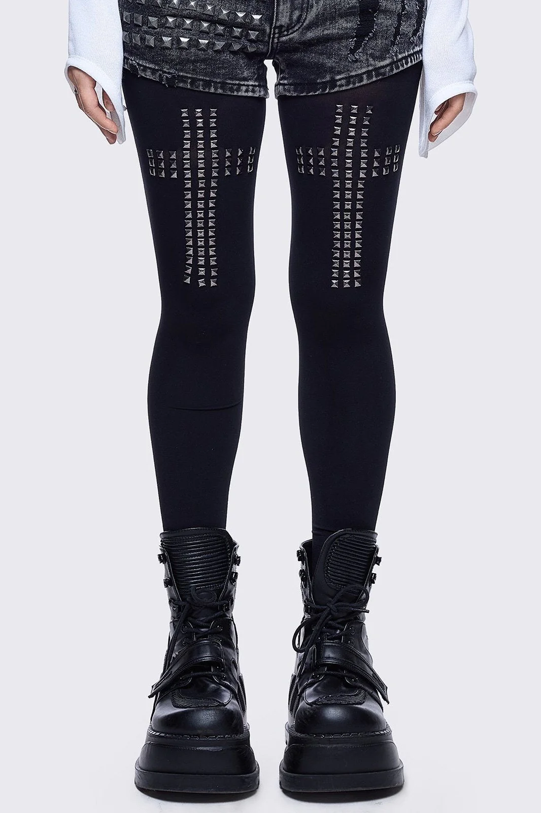 Saintly Scars Black Tights