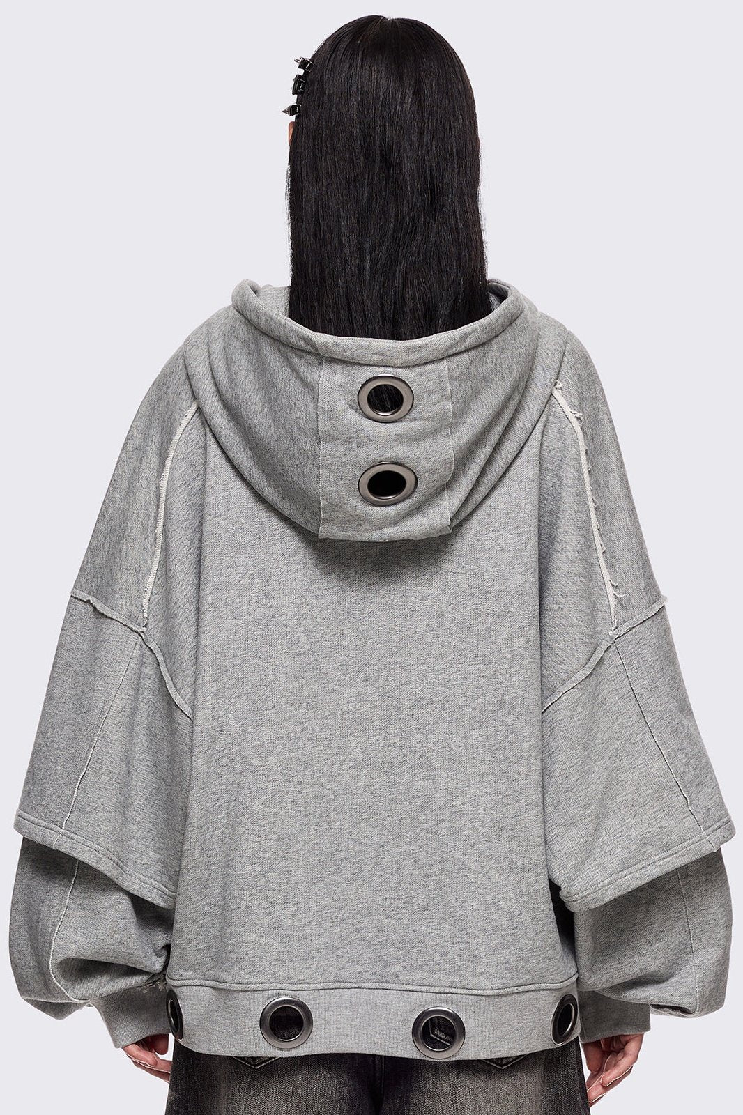 Hexa Grey Zip Up Hoodie