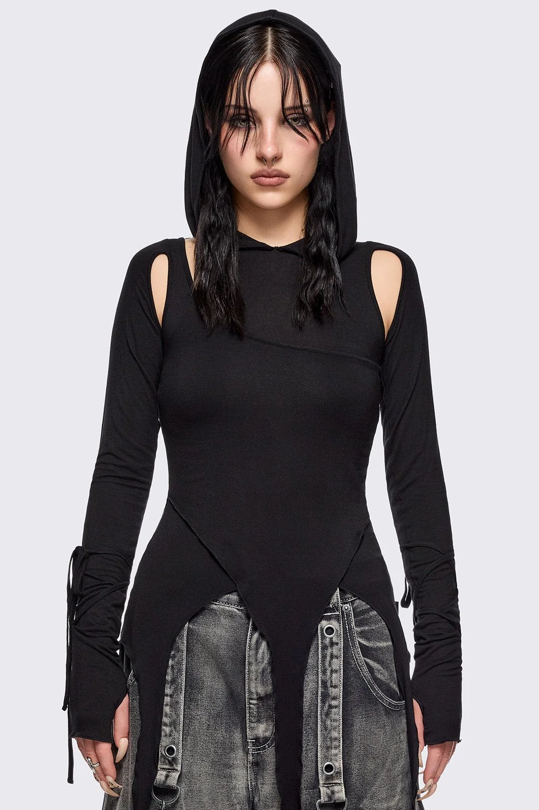 Klyx Cut-Out Hooded Top
