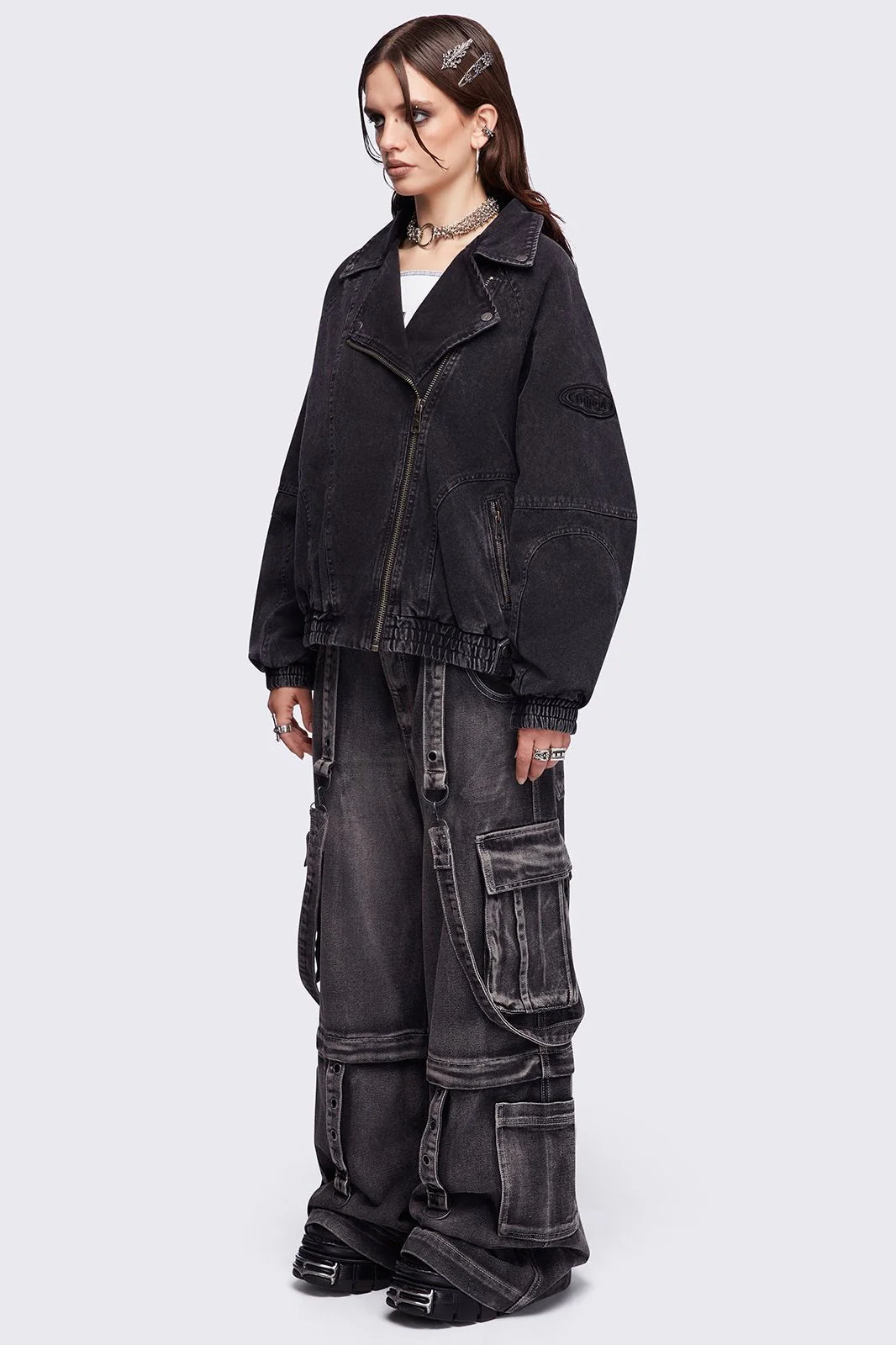 1428-harley-black-bomber-jacket-3.webp Harley Black Bomber Jacket