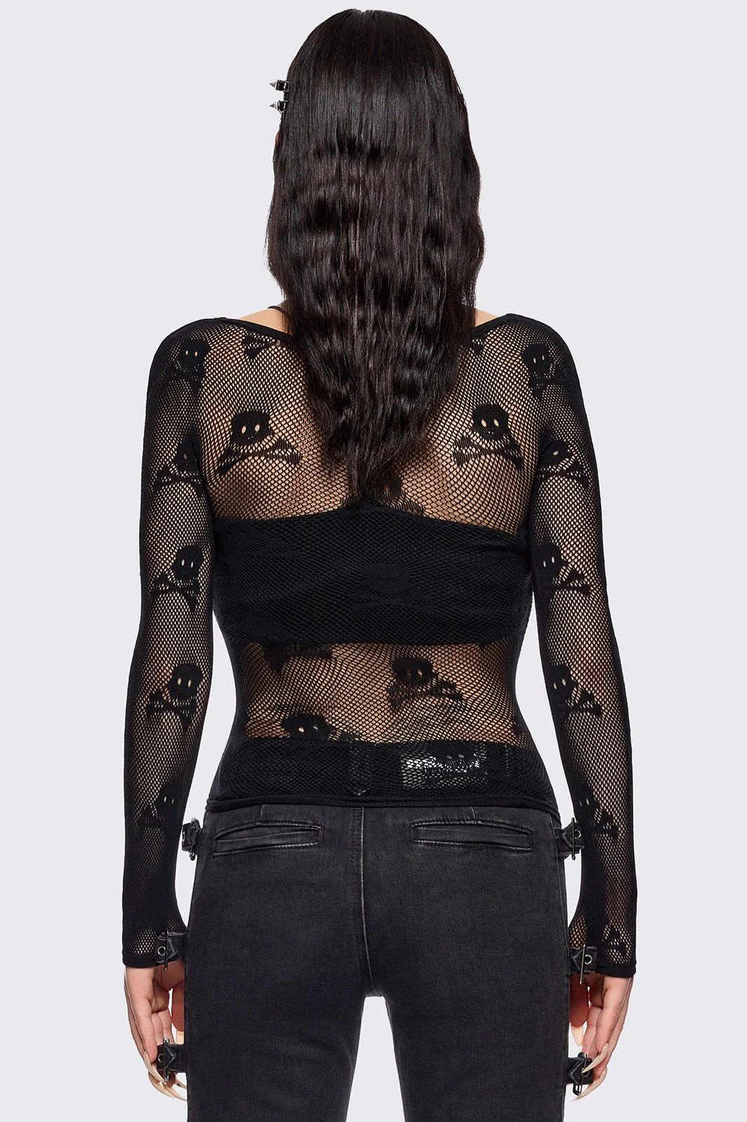 Skull Fishnet Top