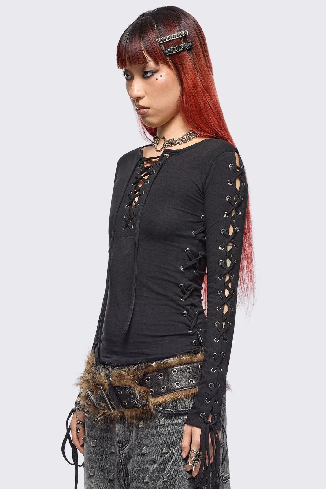 1515-khaela-black-lace-up-top-2.webp Khaela Black Lace-Up Top