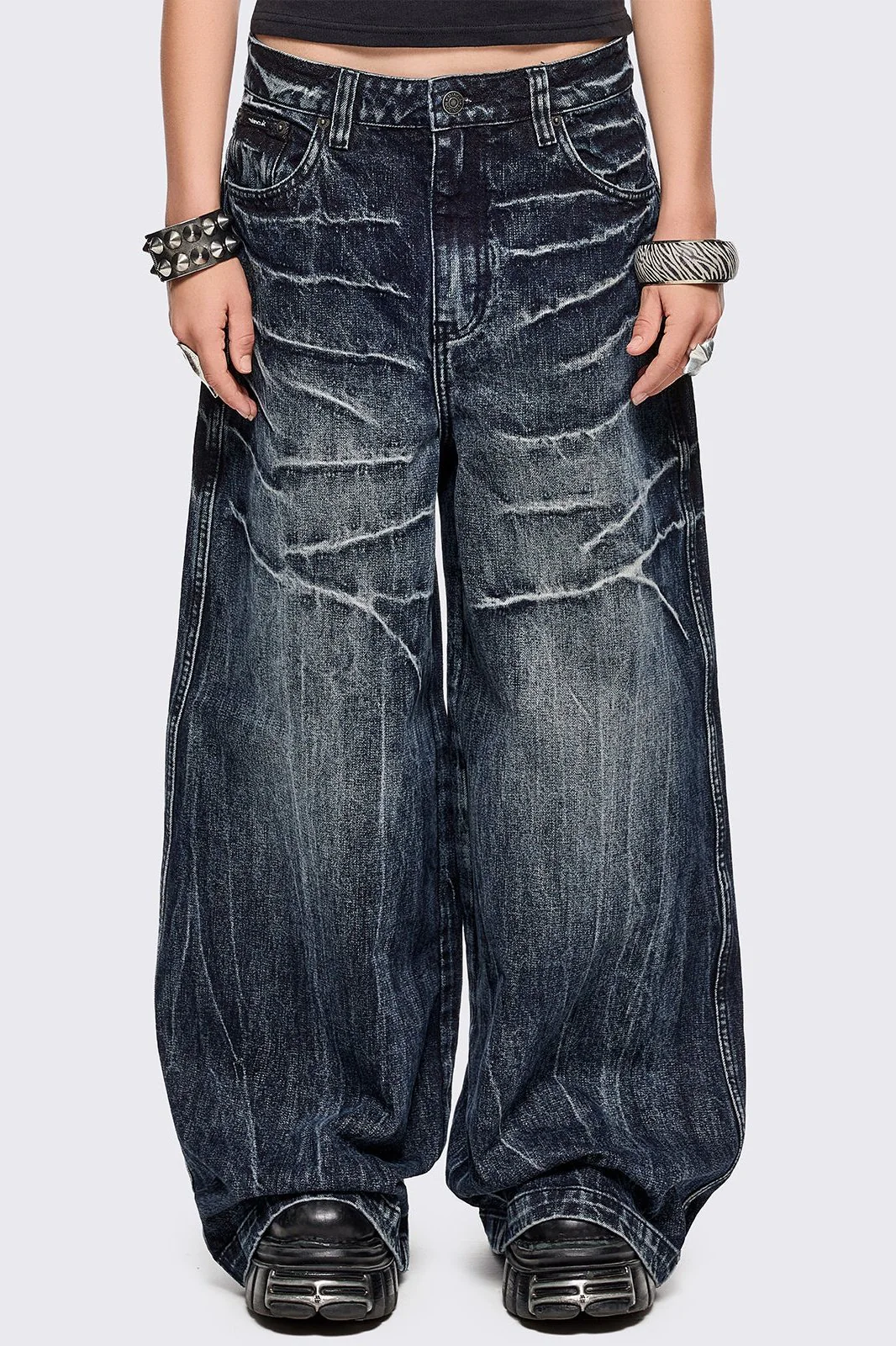 Volt Blue Baggy Jeans