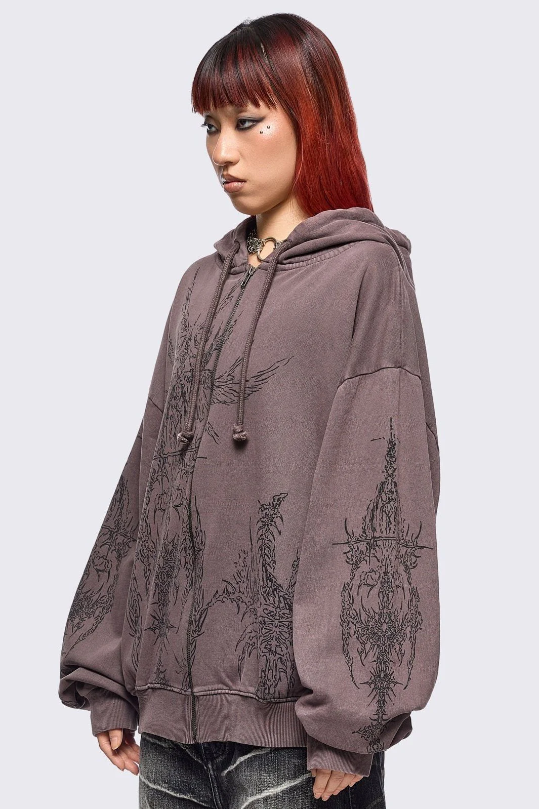 1808-enigmatic-brown-washed-zip-up-hoodie-2.webp Enigmatic Brown Washed Zip Up Hoodie
