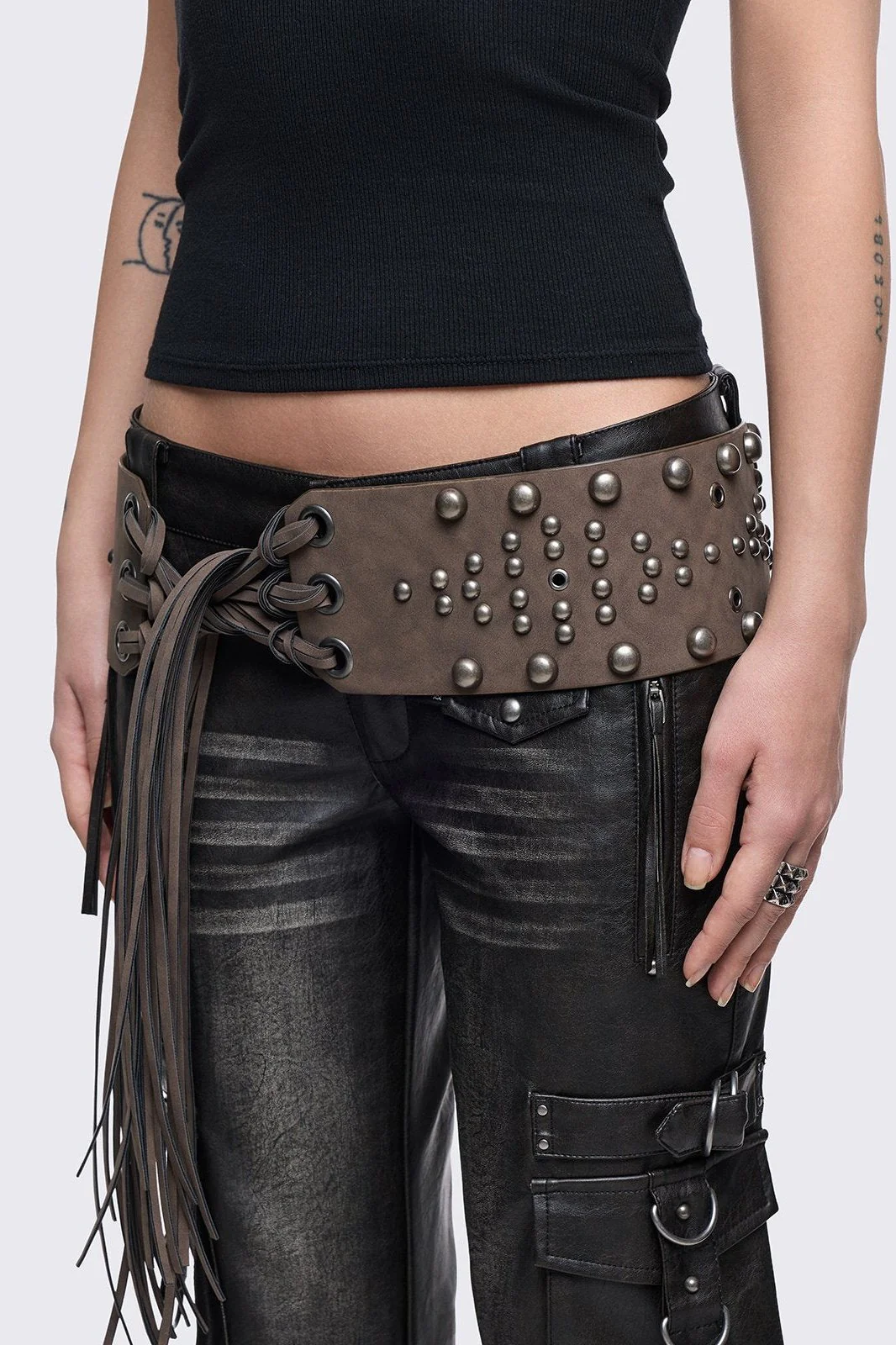 1858-petra-brown-fringe-belt-2.webp Petra Brown Fringe Belt