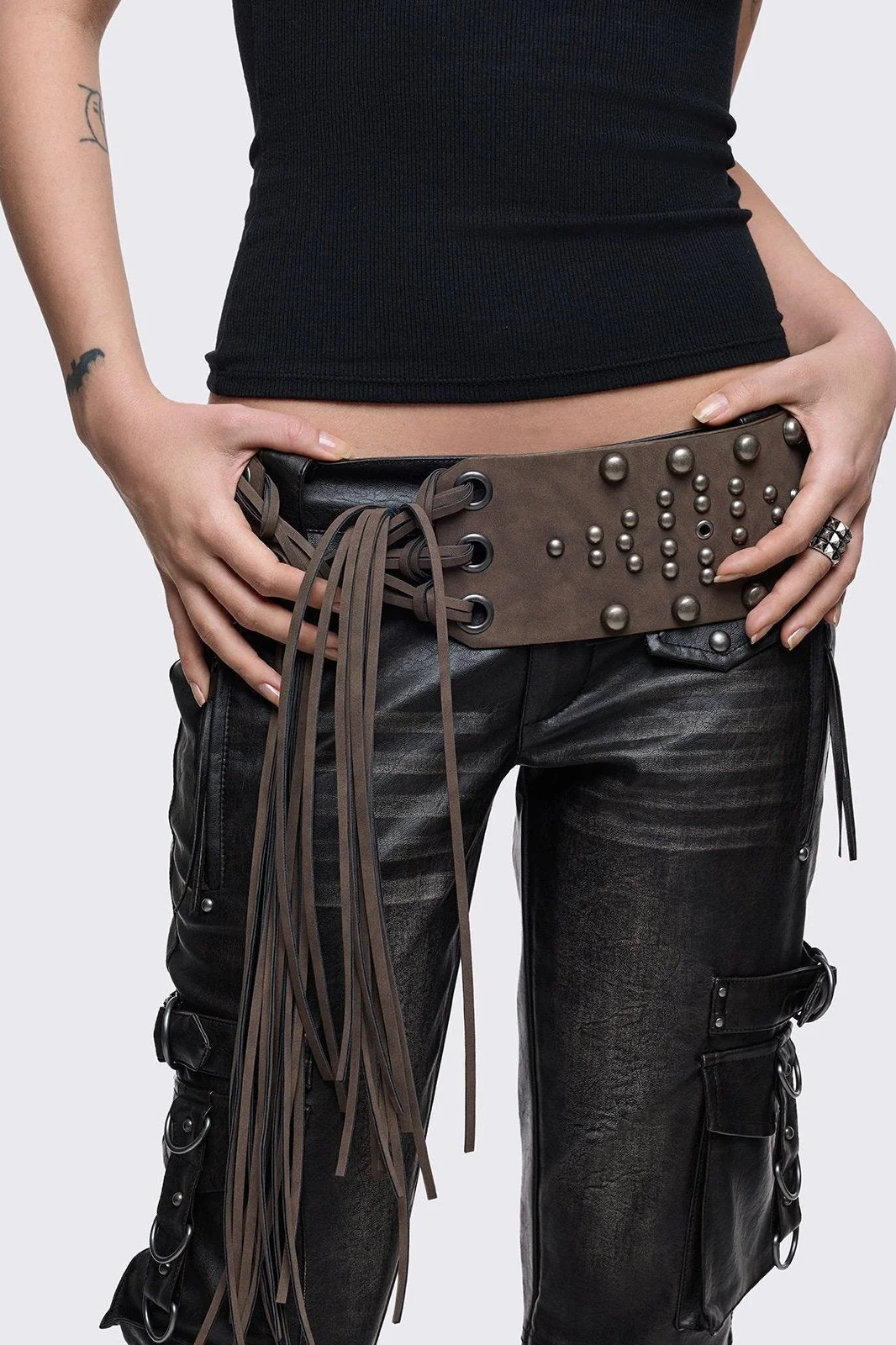 1858-petra-brown-fringe-belt-4.webp Petra Brown Fringe Belt