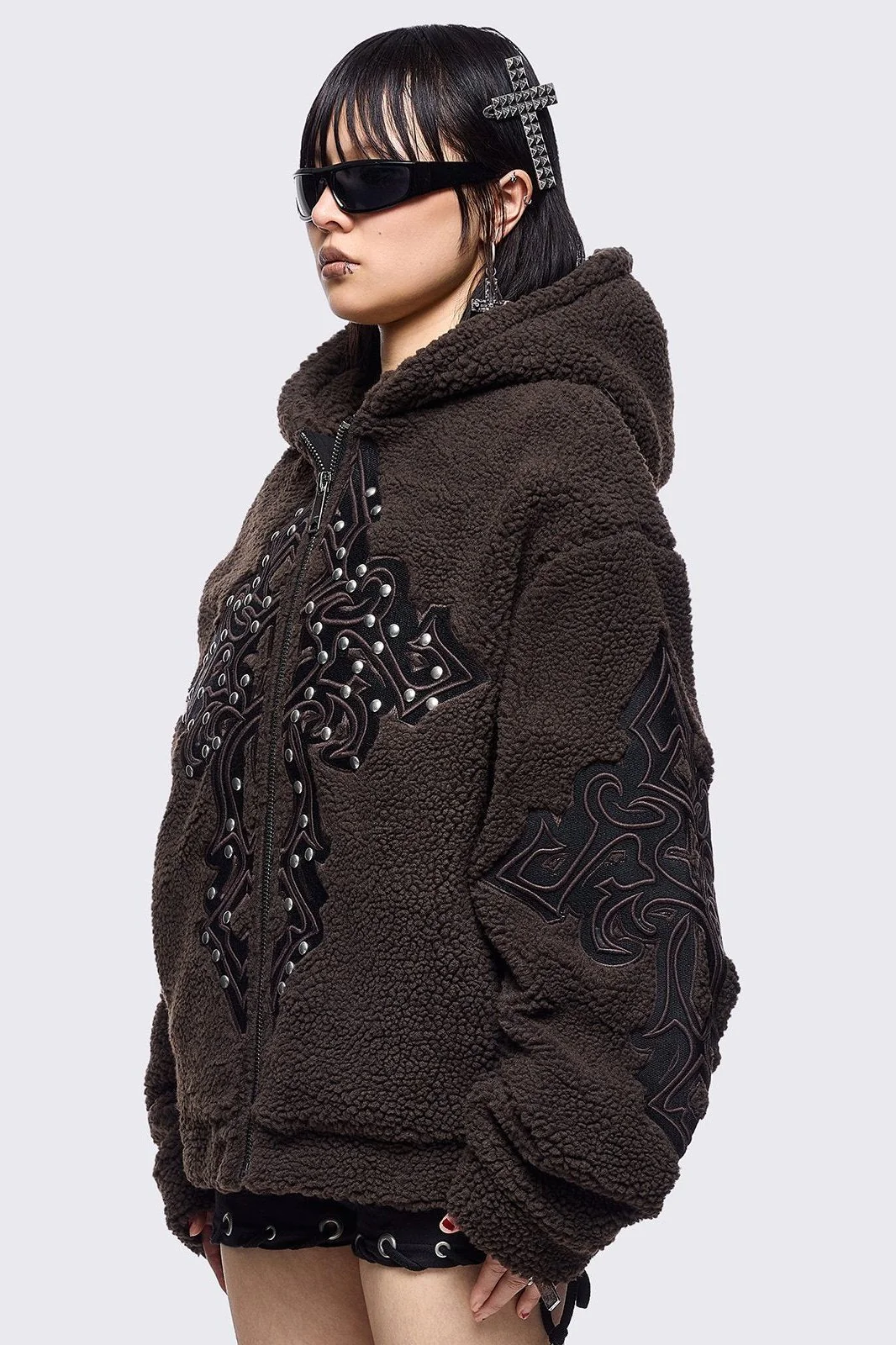Sinner Brown Borg Jacket