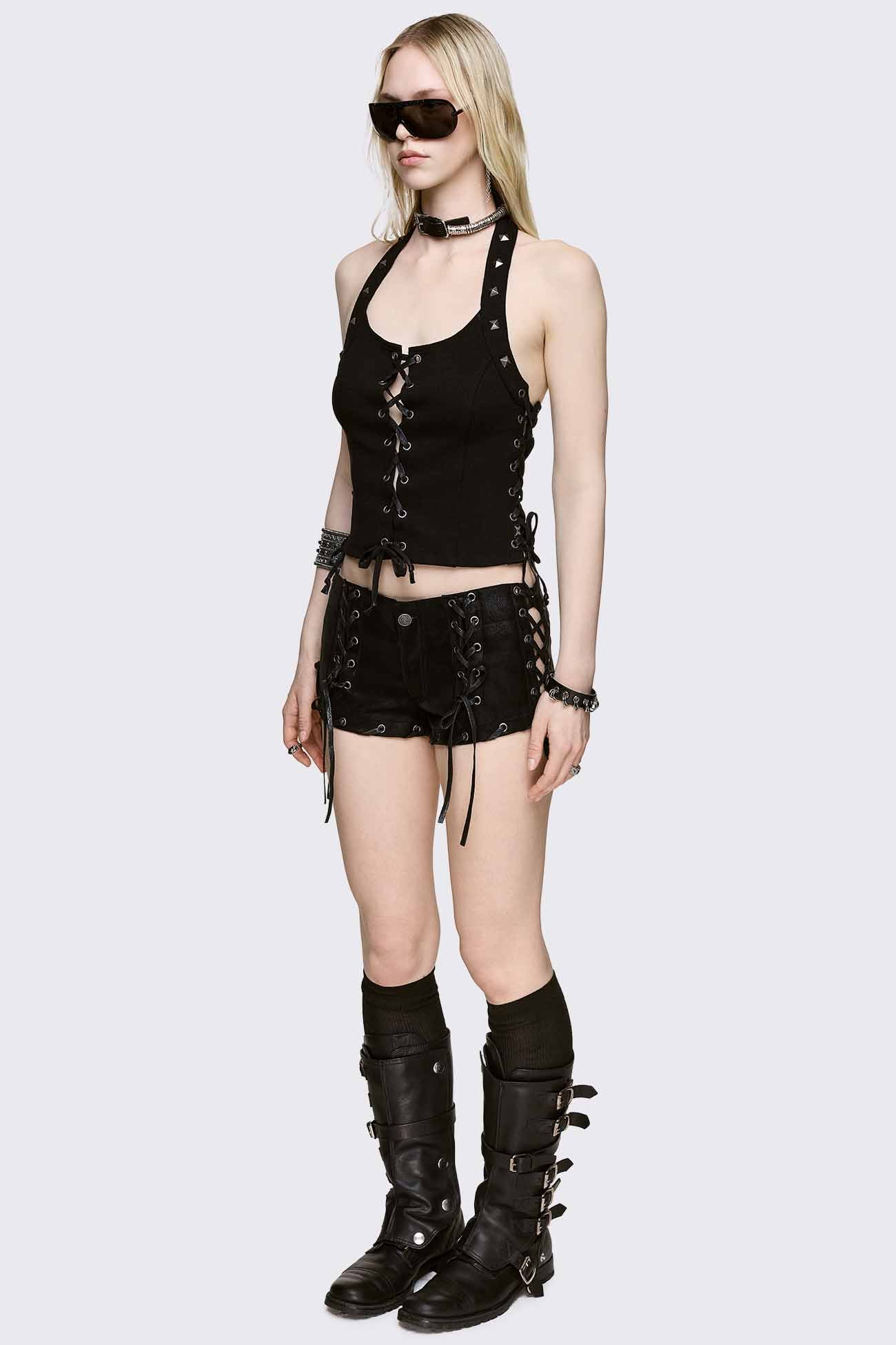 197-dana-lace-up-halter-top-5.jpg Dana Lace-Up Halter Top