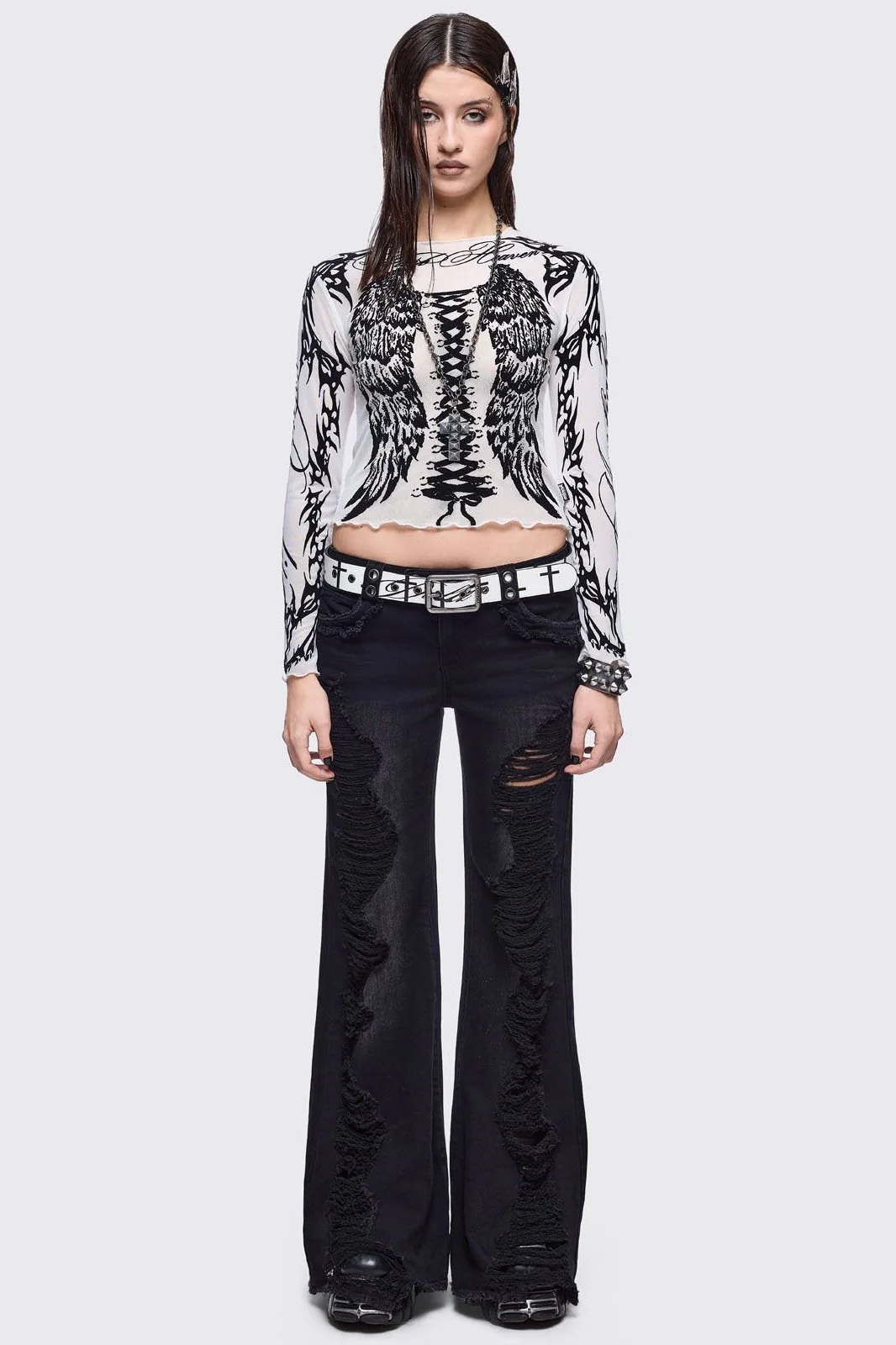Brooke Black Flared Jeans