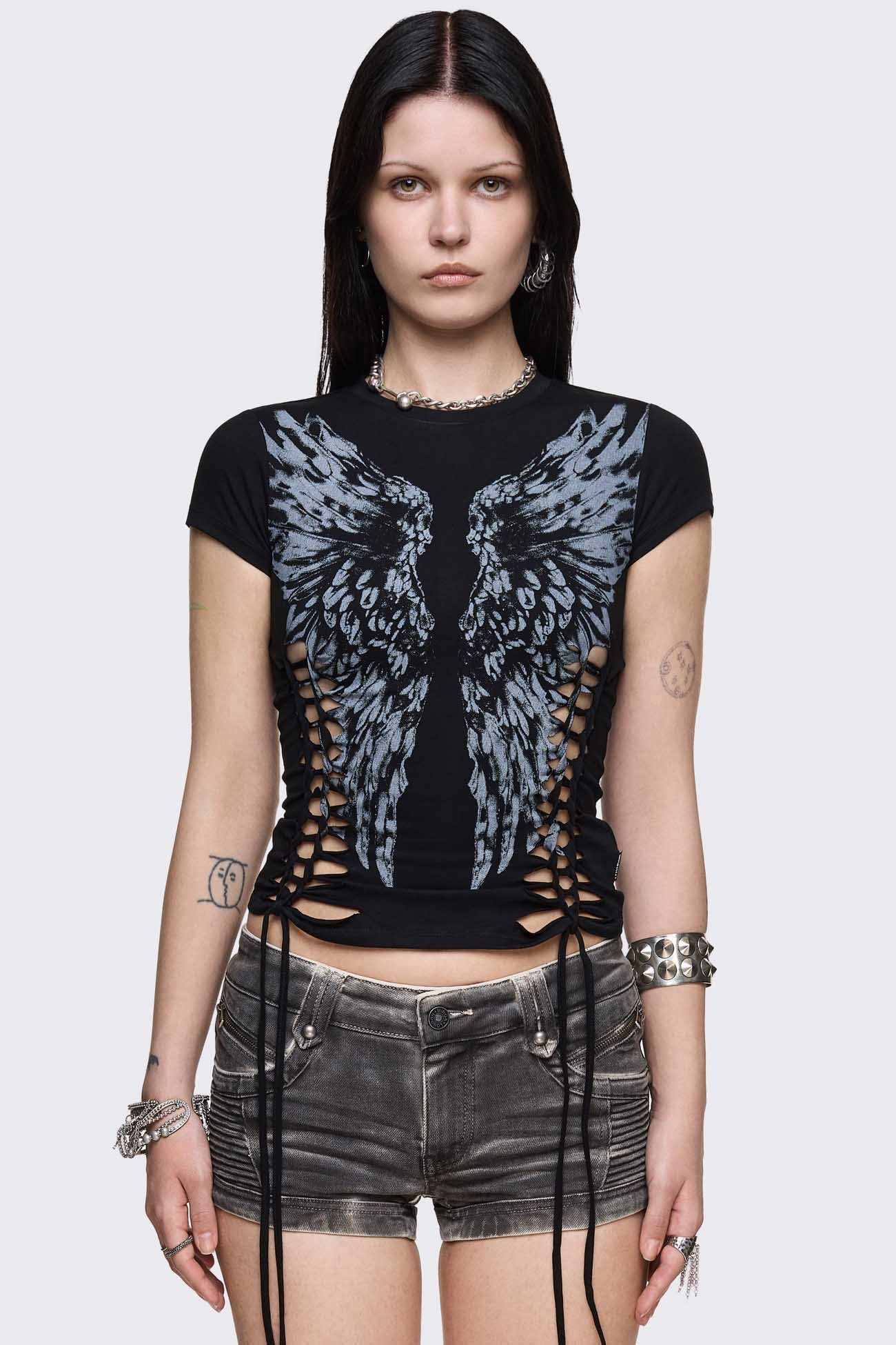 205-dynasty-cut-out-baby-tee-1.jpg Dynasty Cut-Out Baby Tee
