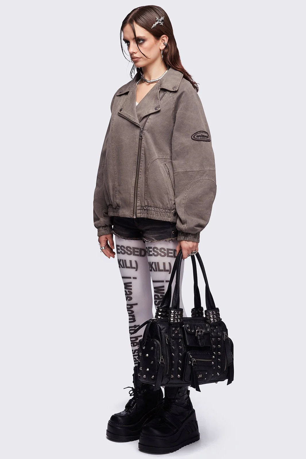 2071-harley-taupe-bomber-jacket-3.webp Harley Taupe Bomber Jacket