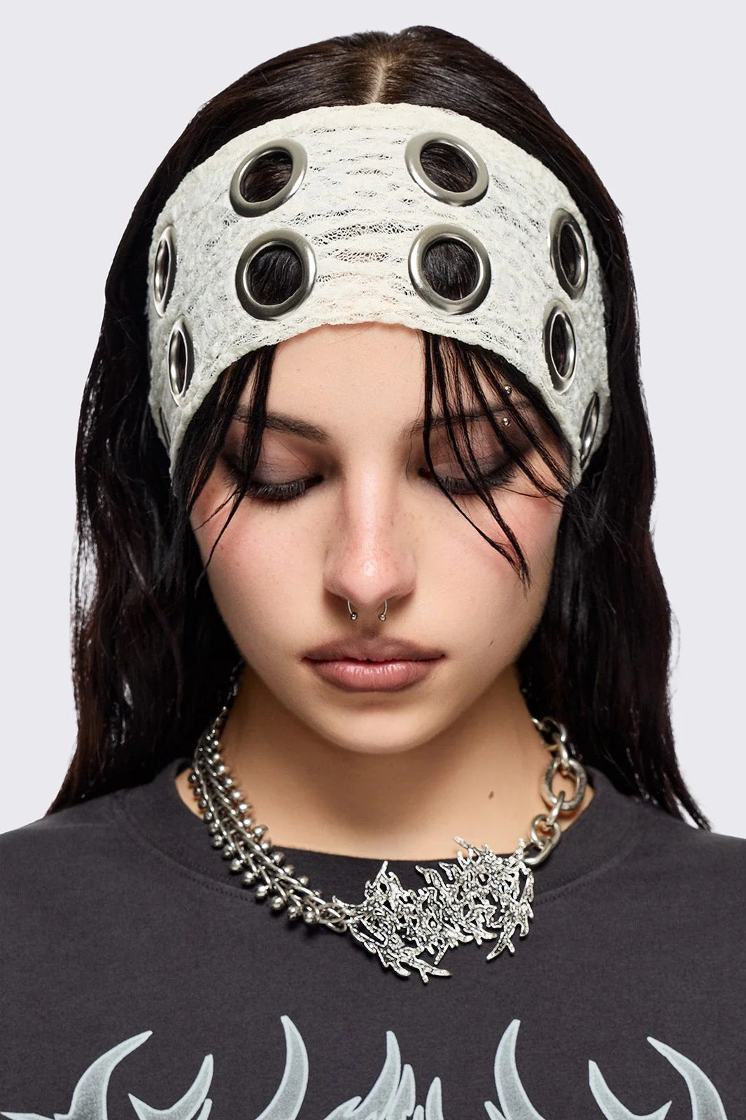 2083-elektra-ecru-lace-headband-3.webp Elektra Ecru Lace Headband