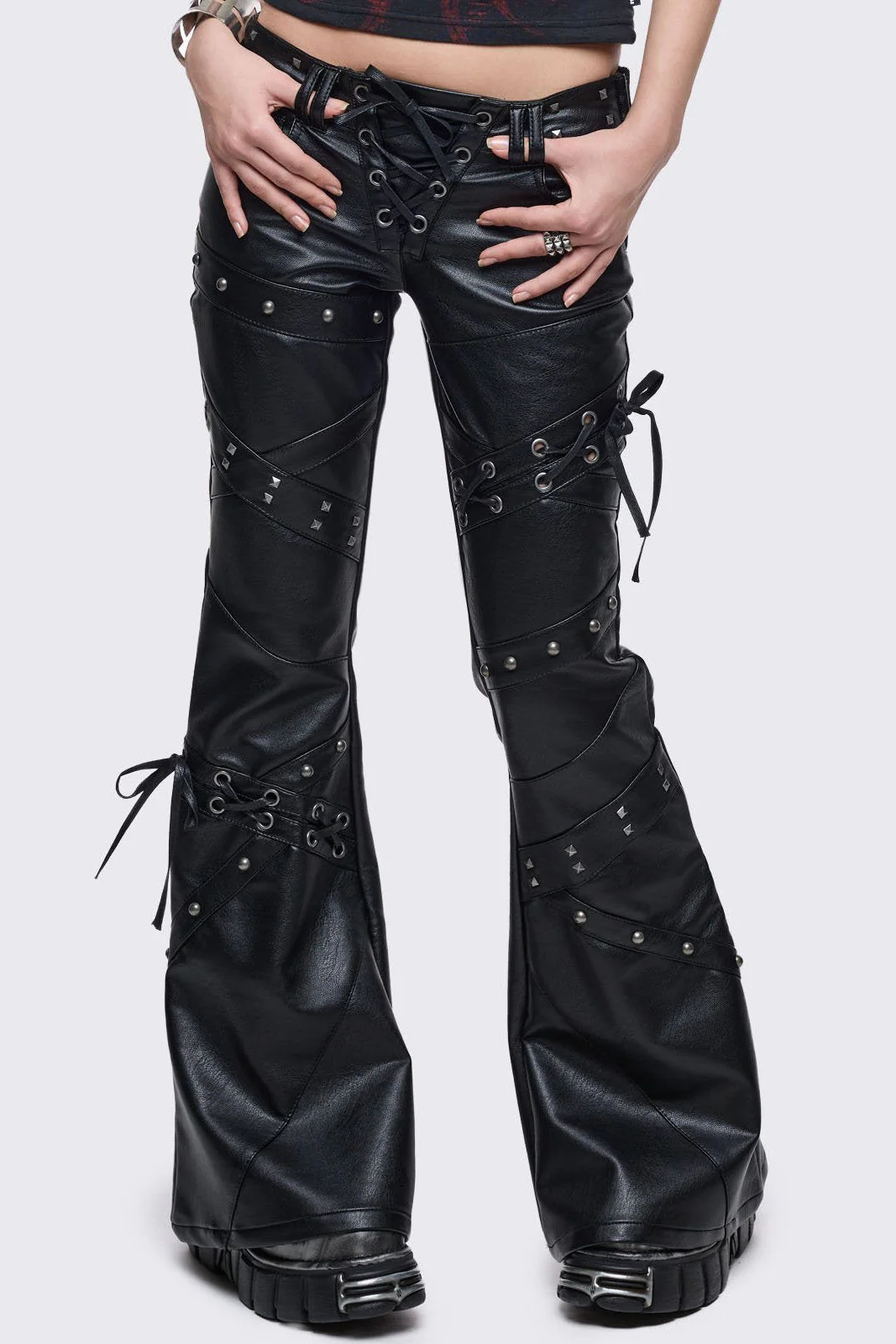 Vice Vegan Leather Flared Pants