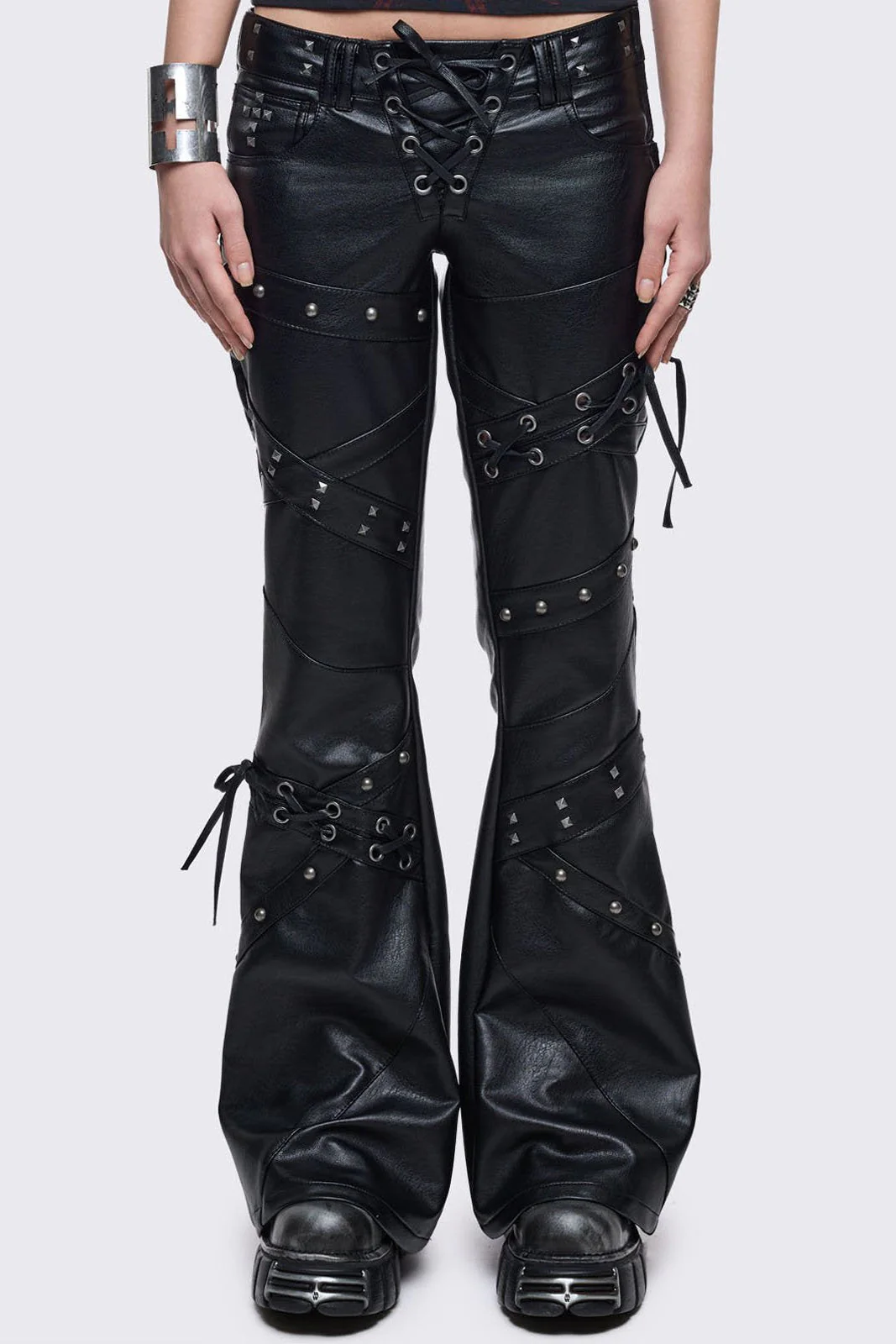 Vice Vegan Leather Flared Pants