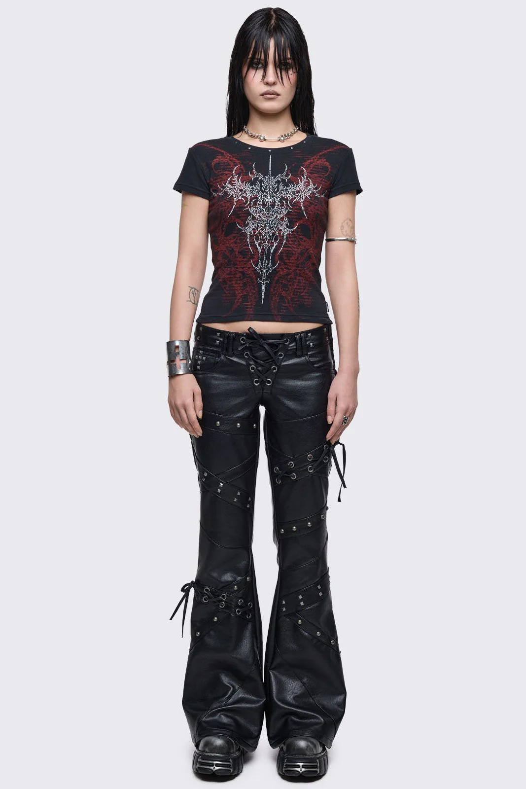 Vice Vegan Leather Flared Pants