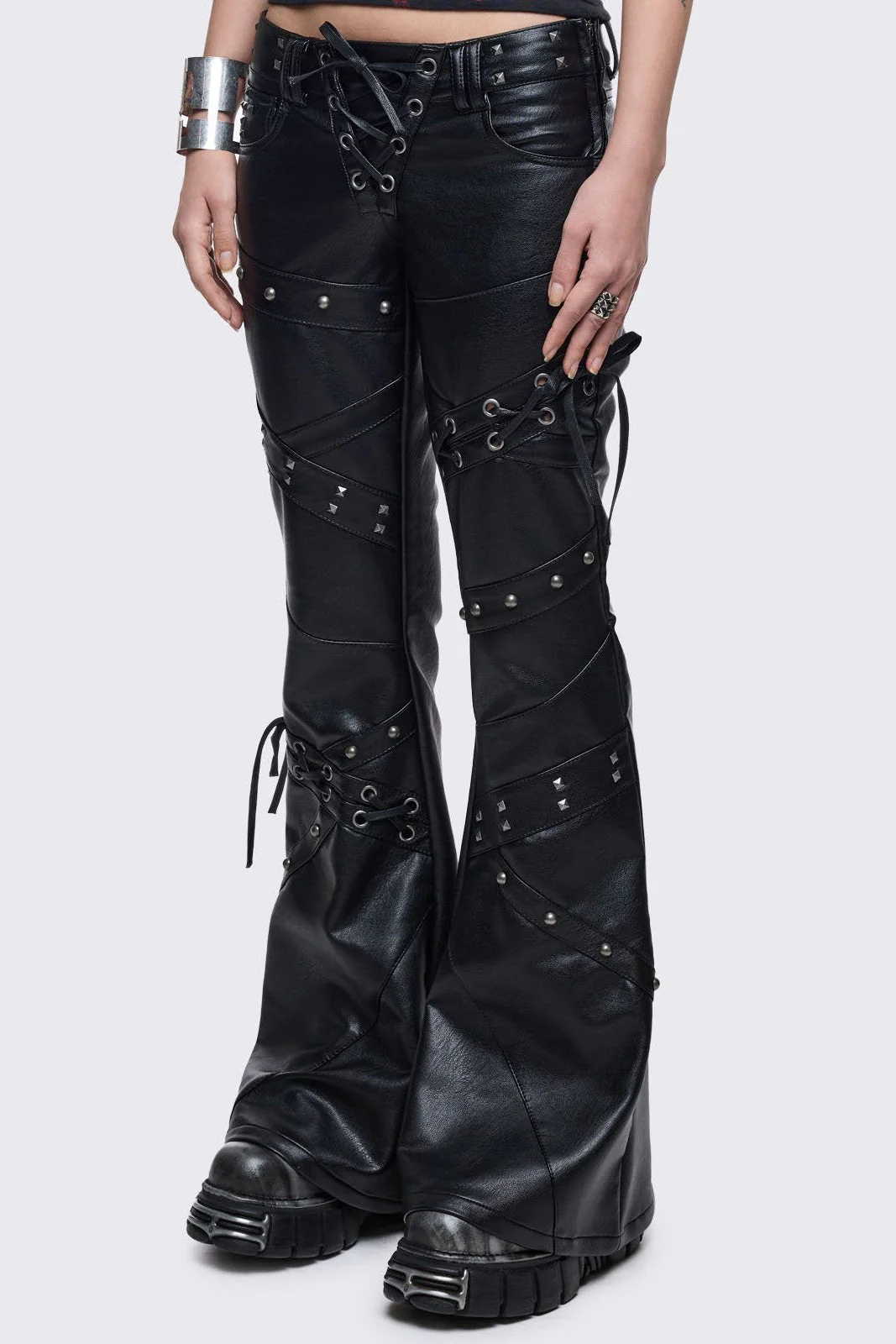 Vice Vegan Leather Flared Pants