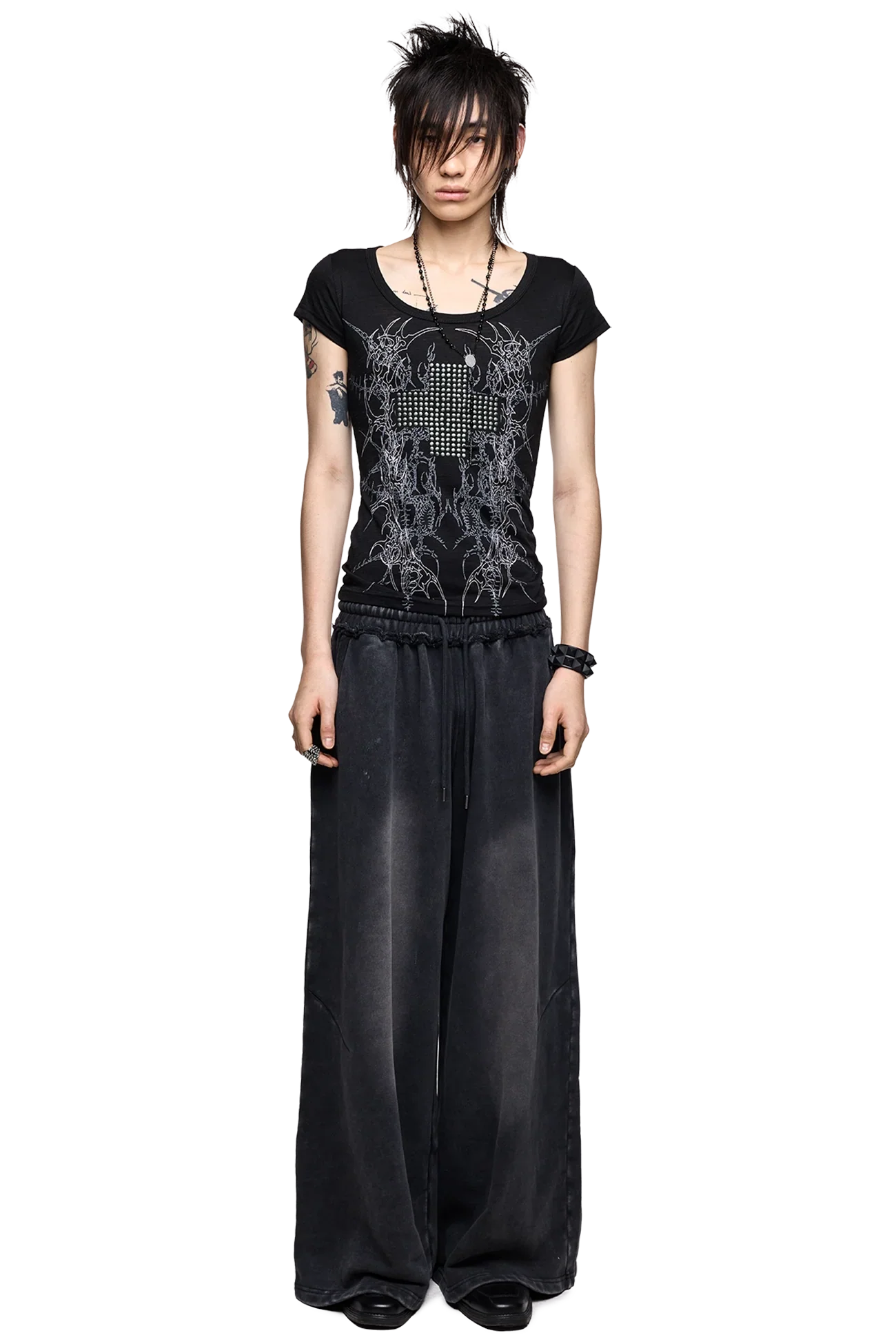 Blur Black Washed Sweatpants