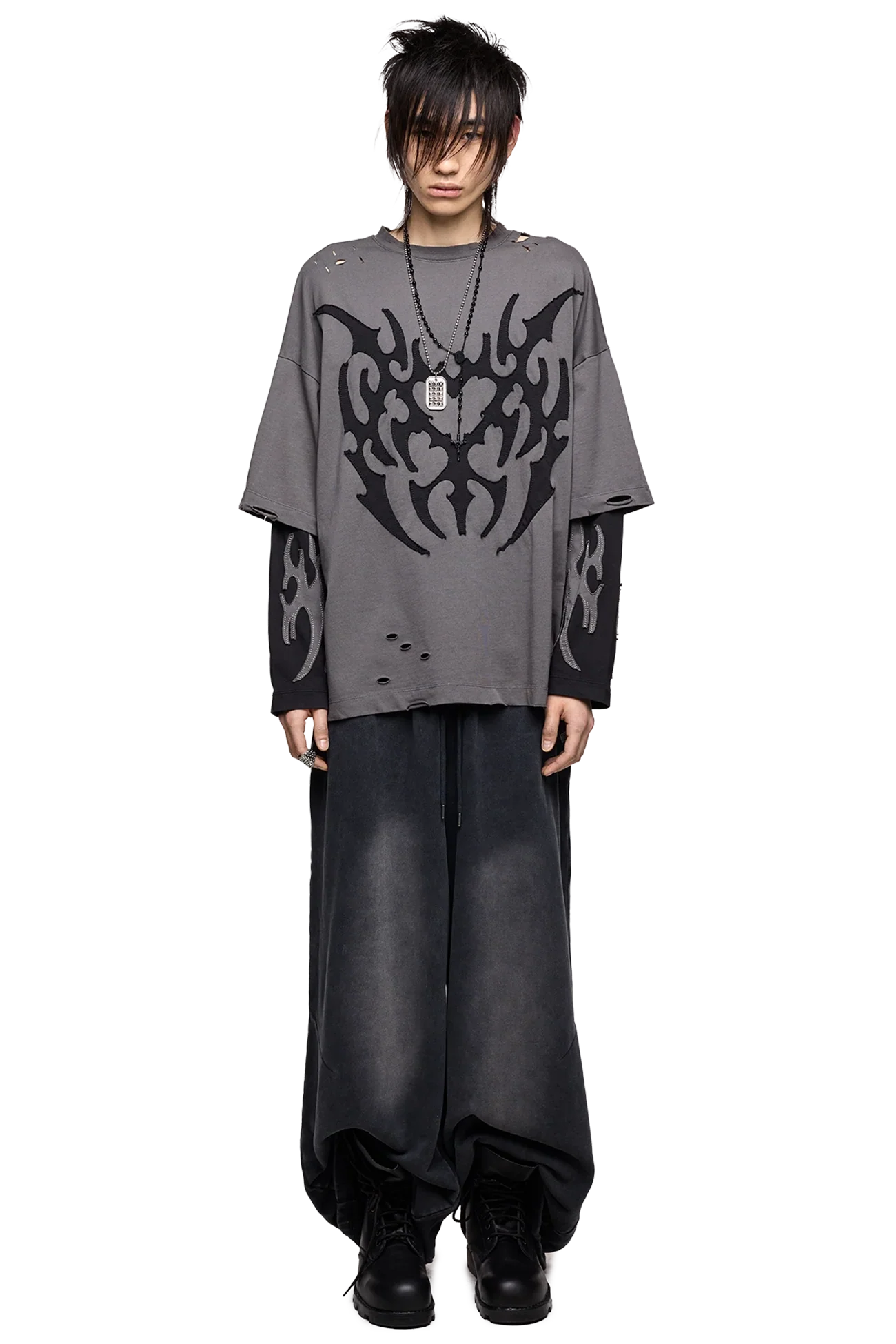 2694-luvx-grey-layered-t-shirt-1.webp Luvx Grey Layered T-Shirt