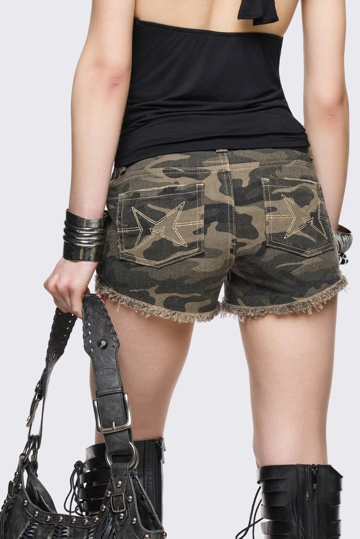 27-army-camo-mini-denim-shorts-5.webp Army Camo Mini Denim Shorts