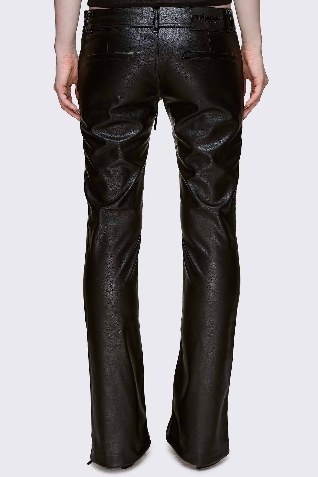 Deb Vegan Leather Flared Pants