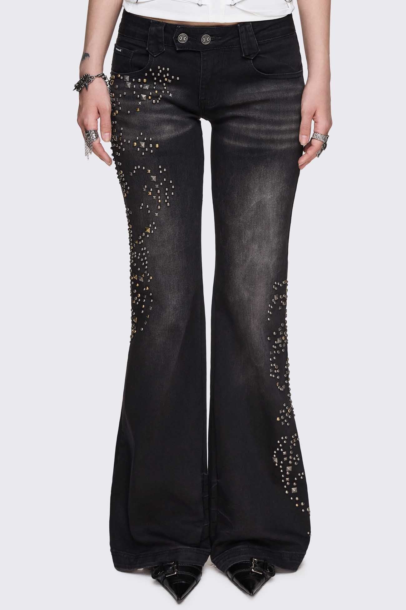 396-brielle-studded-flared-jeans-1.jpg Brielle Studded Flared Jeans