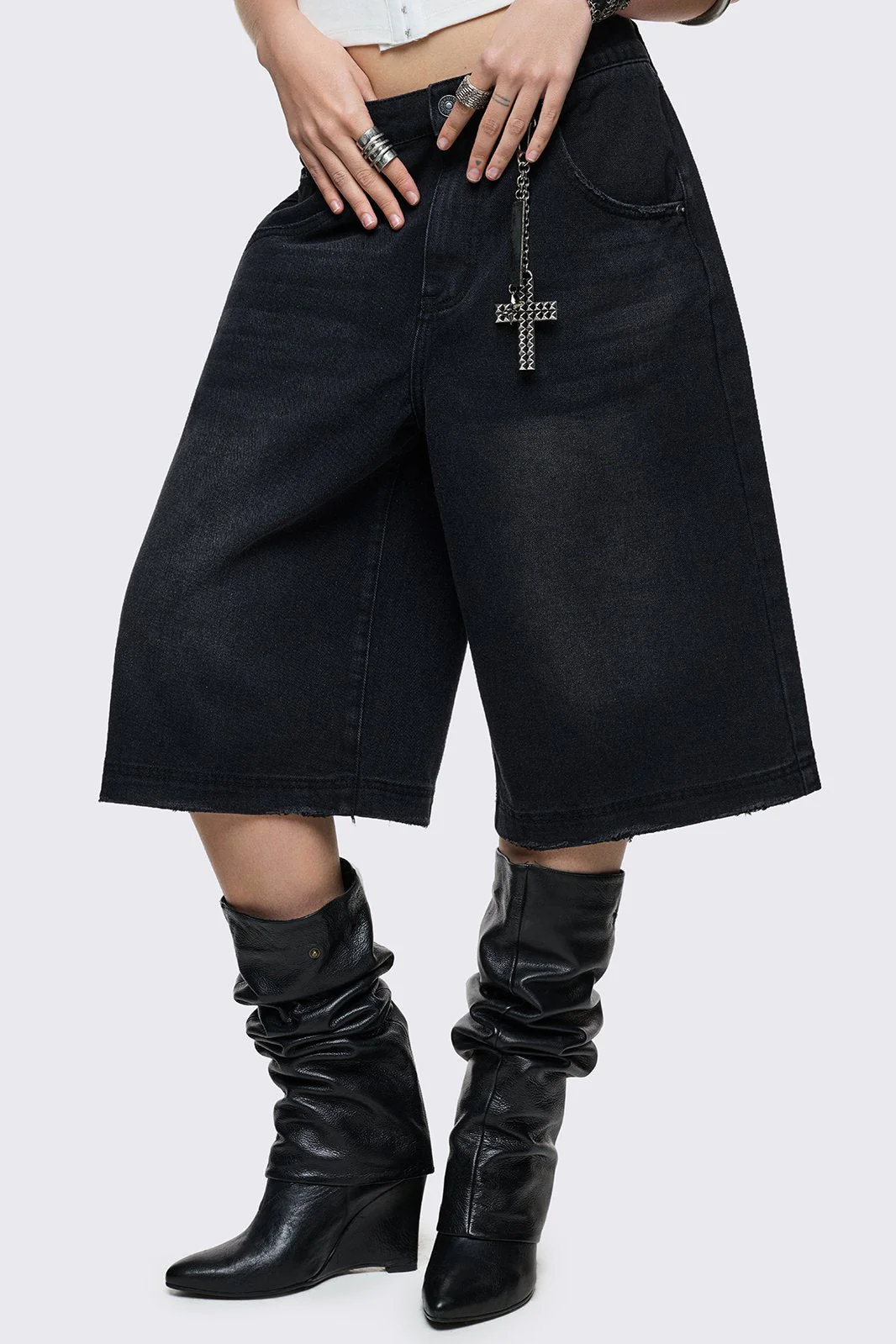 Black Washed Jorts
