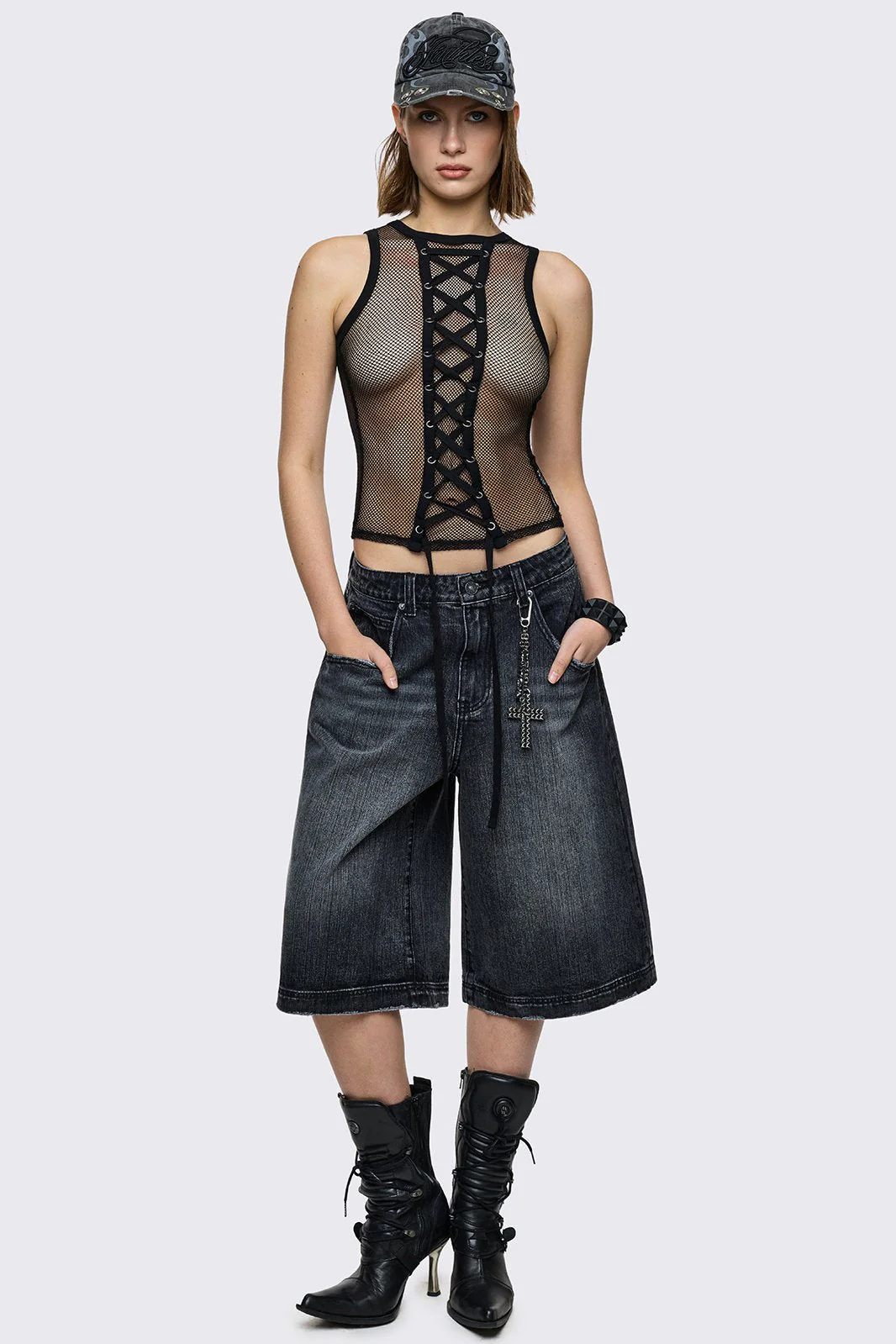 Thrill Fishnet Vest Top