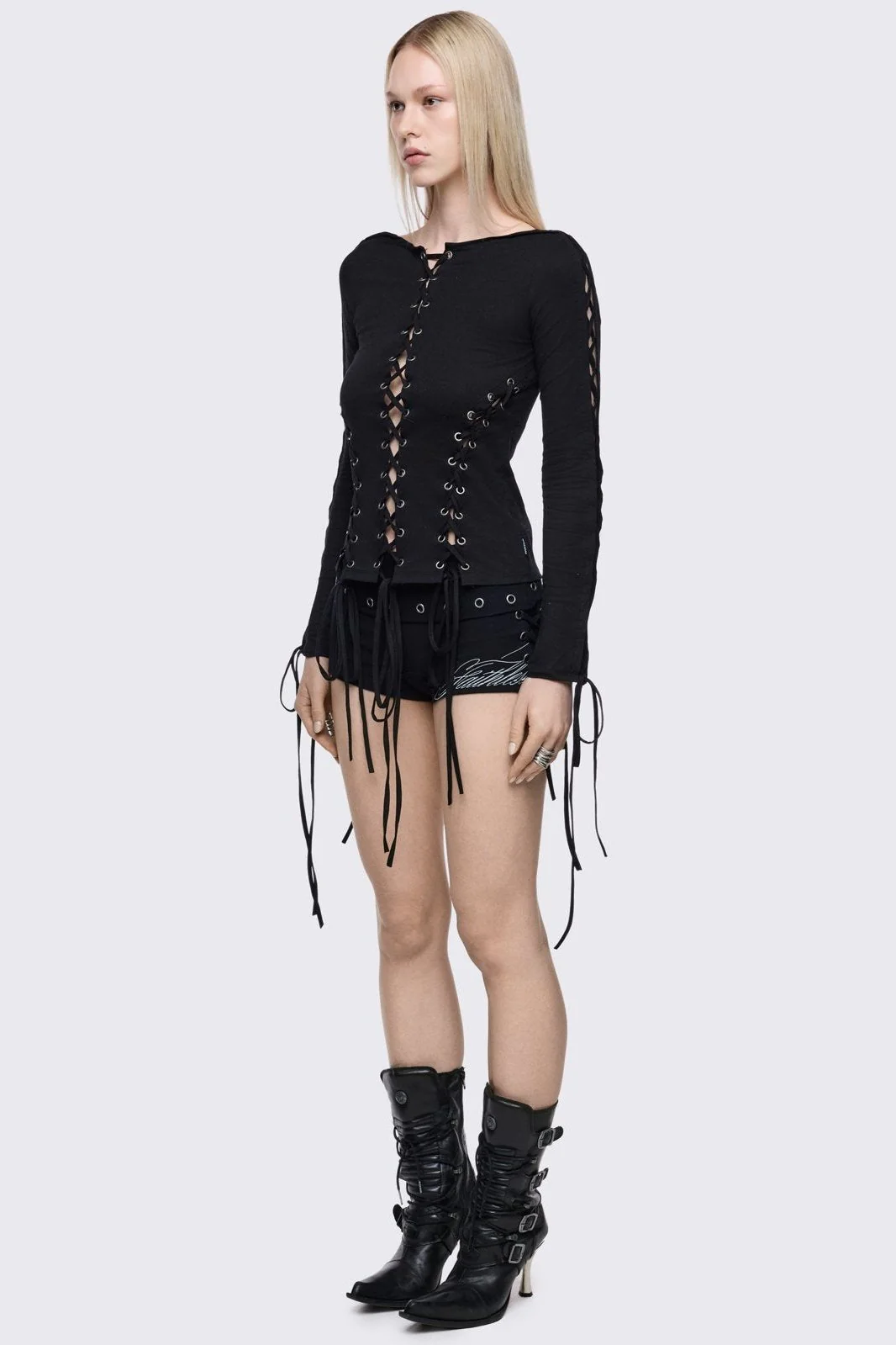 Faithless Black Mini Jersey Shorts