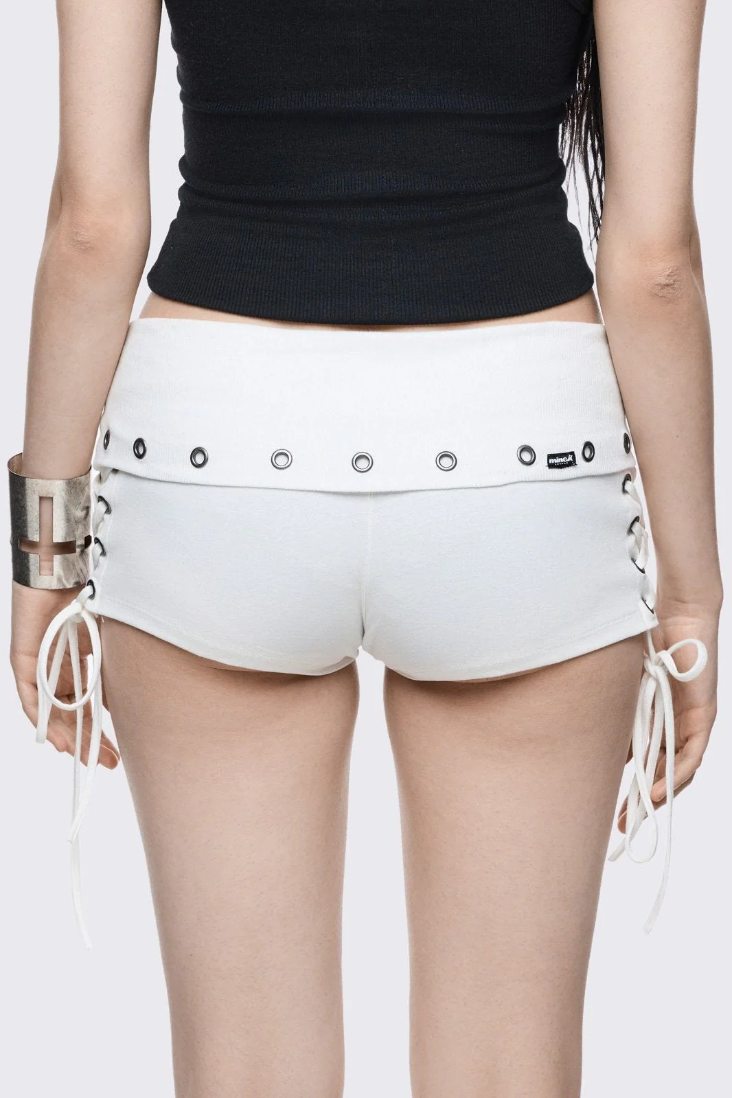 682-faithless-white-mini-jersey-shorts-4.webp Faithless White Mini Jersey Shorts