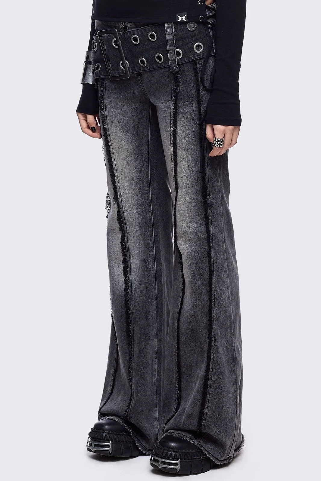 732-gia-grey-belted-flared-jeans-3.webp Gia Grey Belted Flared Jeans