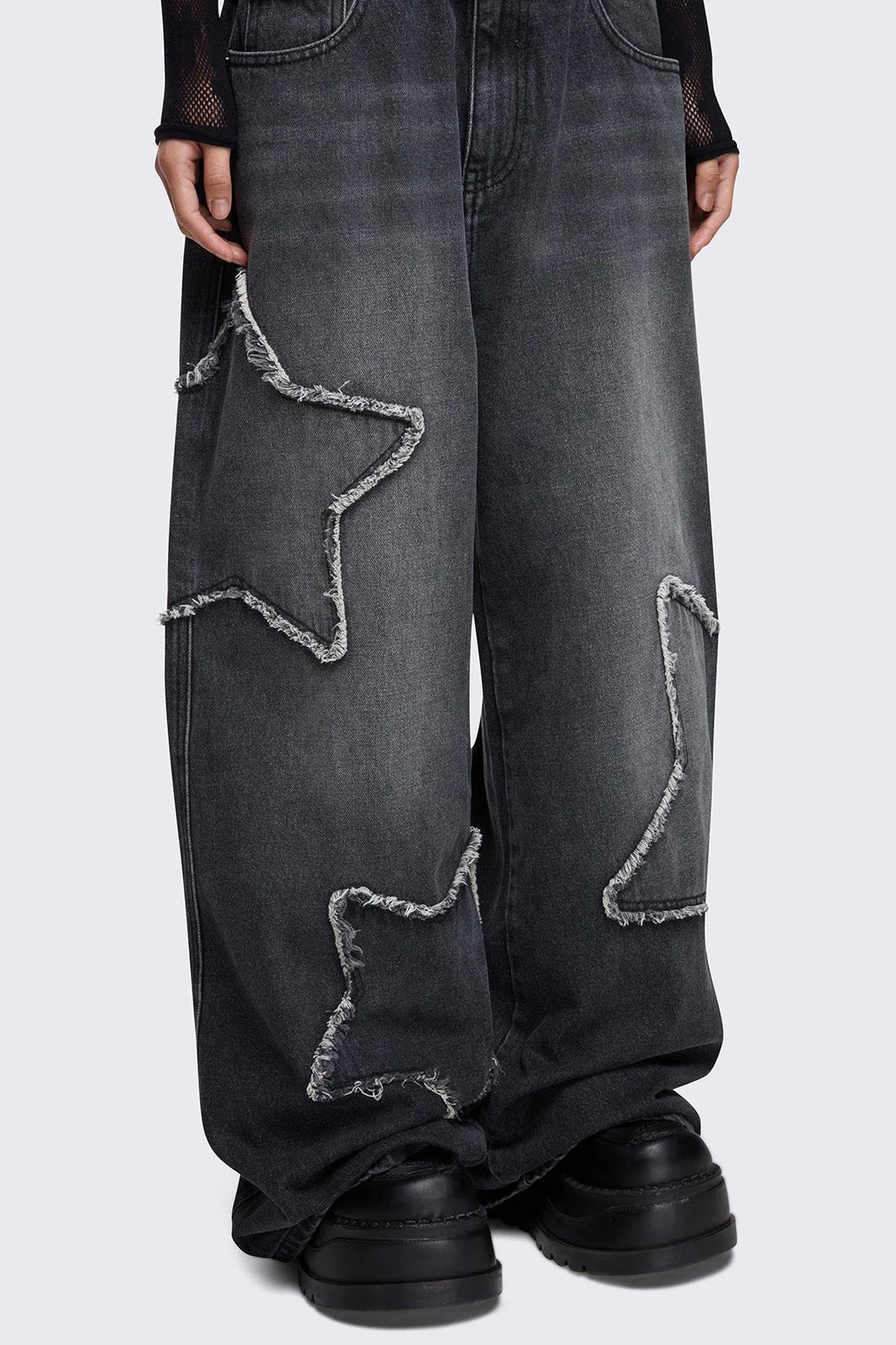 Starburst Black Baggy Jeans
