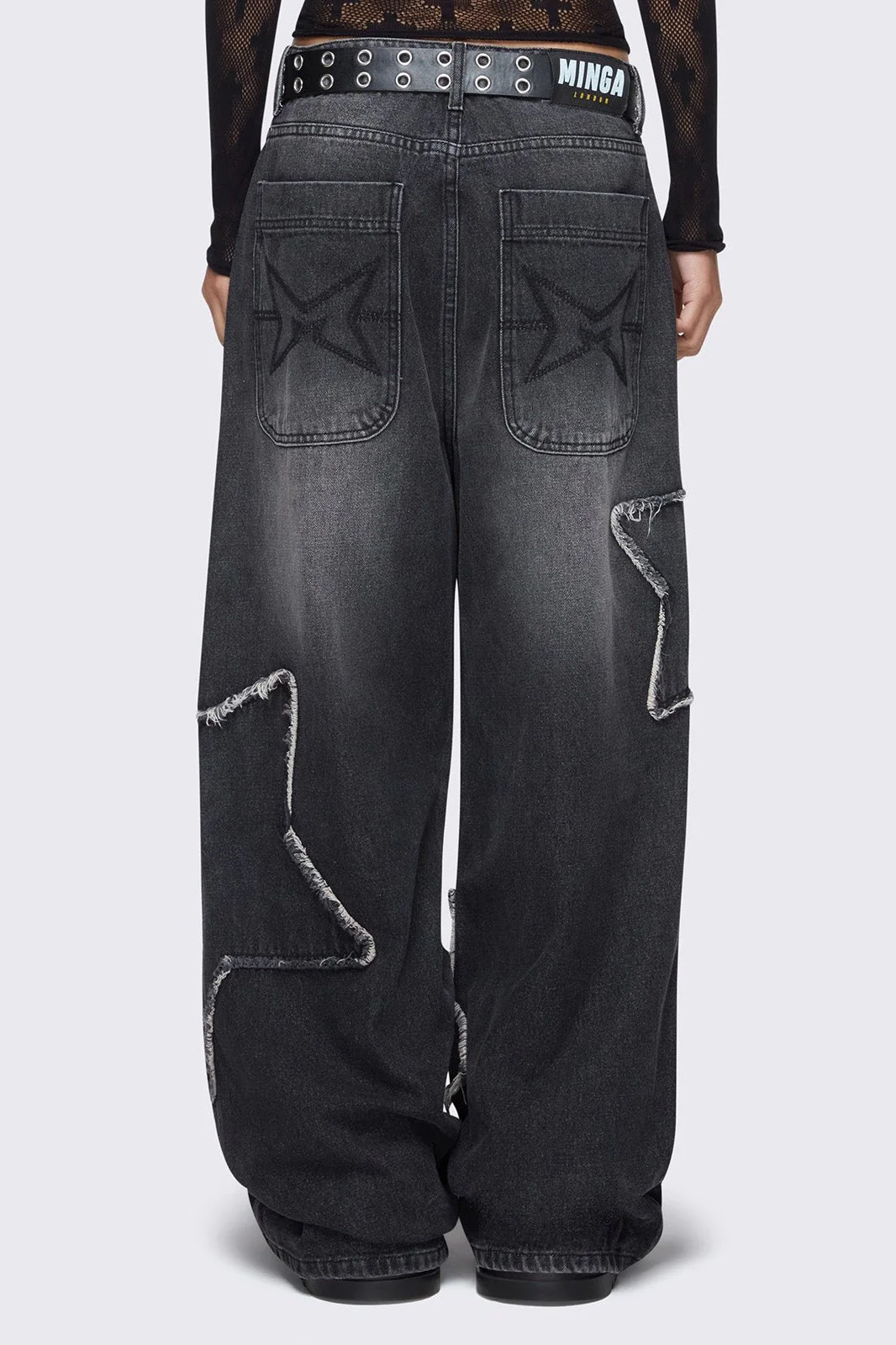Starburst Black Baggy Jeans