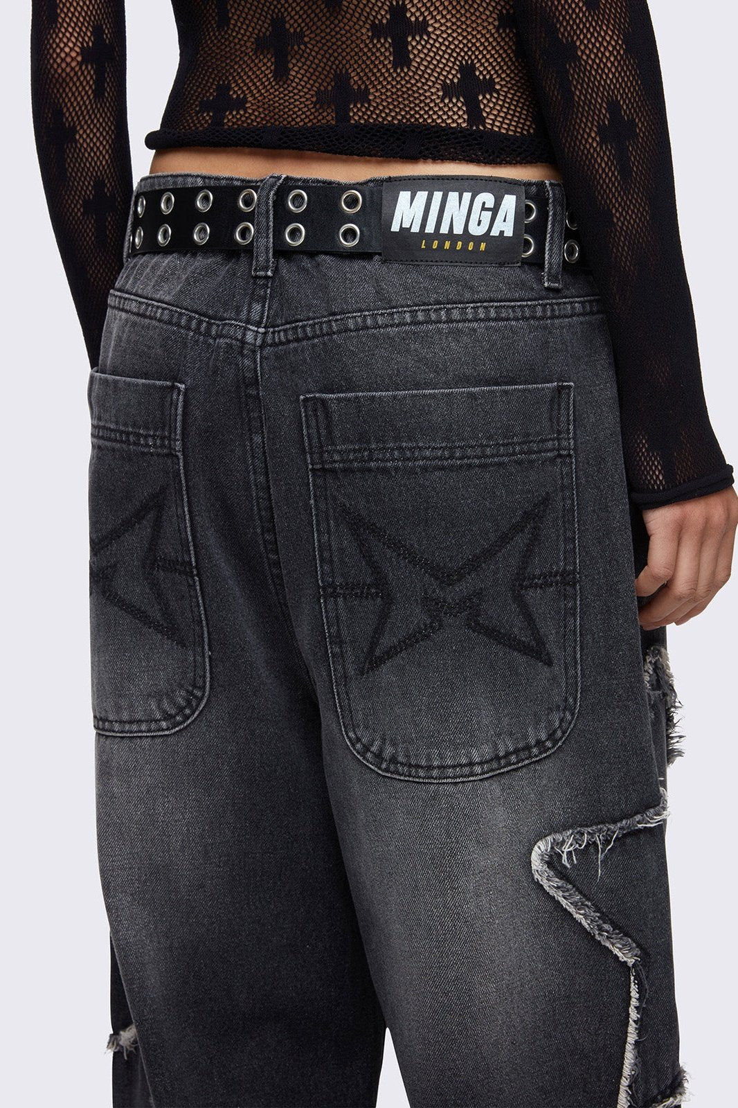 Starburst Black Baggy Jeans