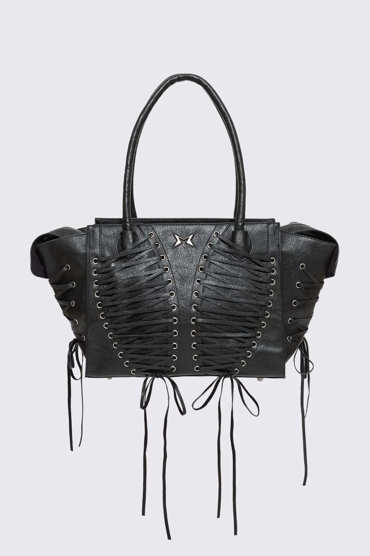 Avery Lace-Up Shoulder Bag