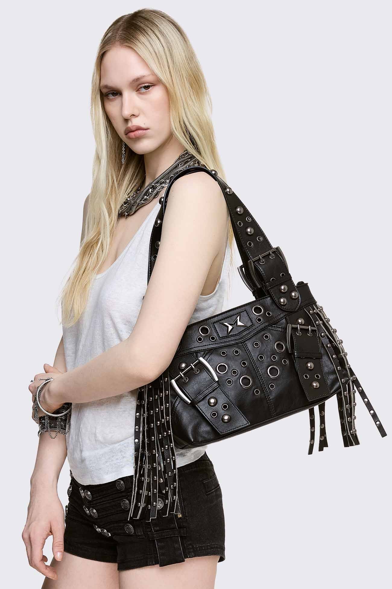 93-fern-studded-fringe-shoulder-bag-2.jpg Fern Studded Fringe Shoulder Bag