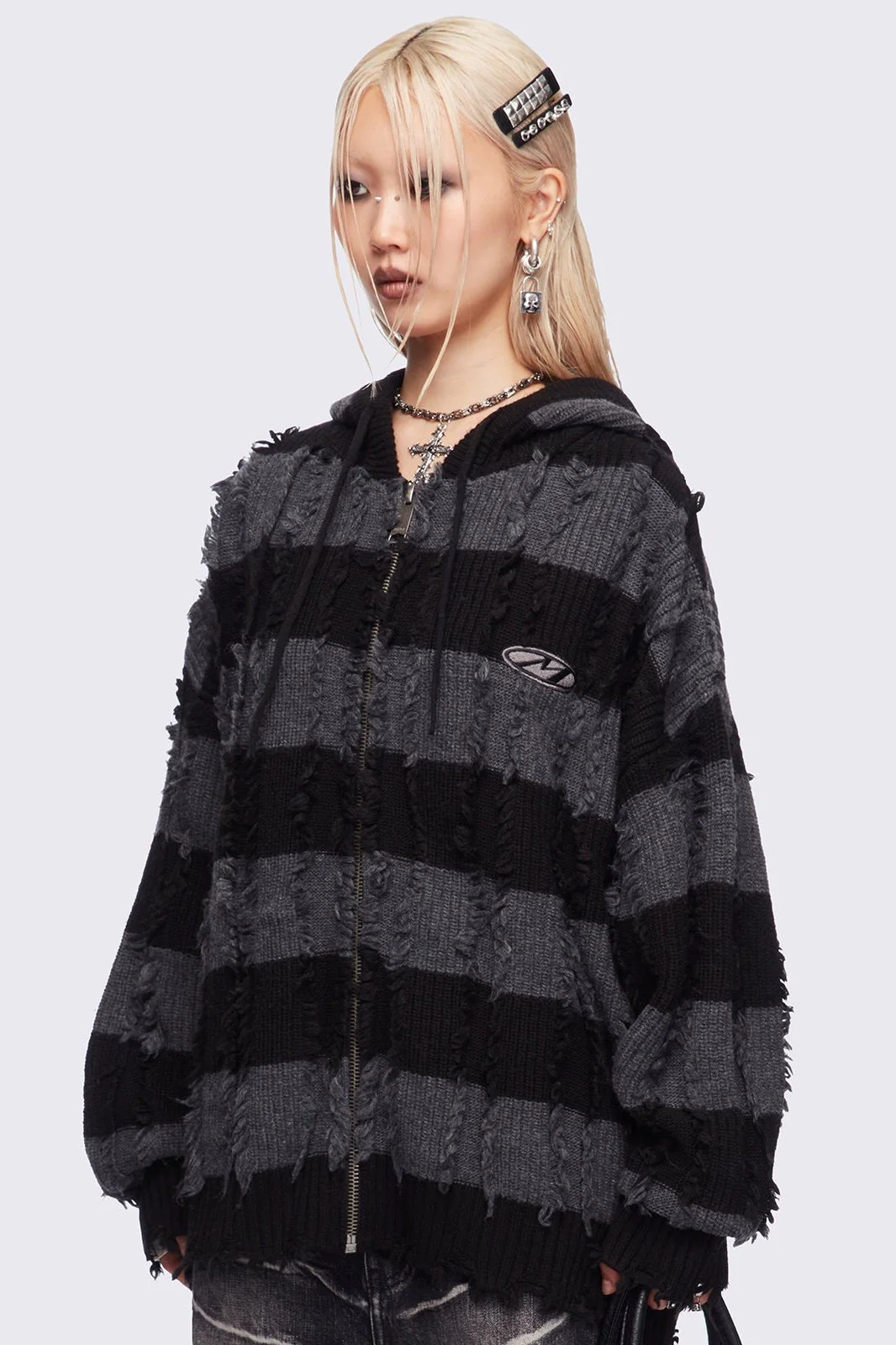 952-ellis-grey-knitted-zip-up-hoodie-3.webp Ellis Grey Knitted Zip-Up Hoodie