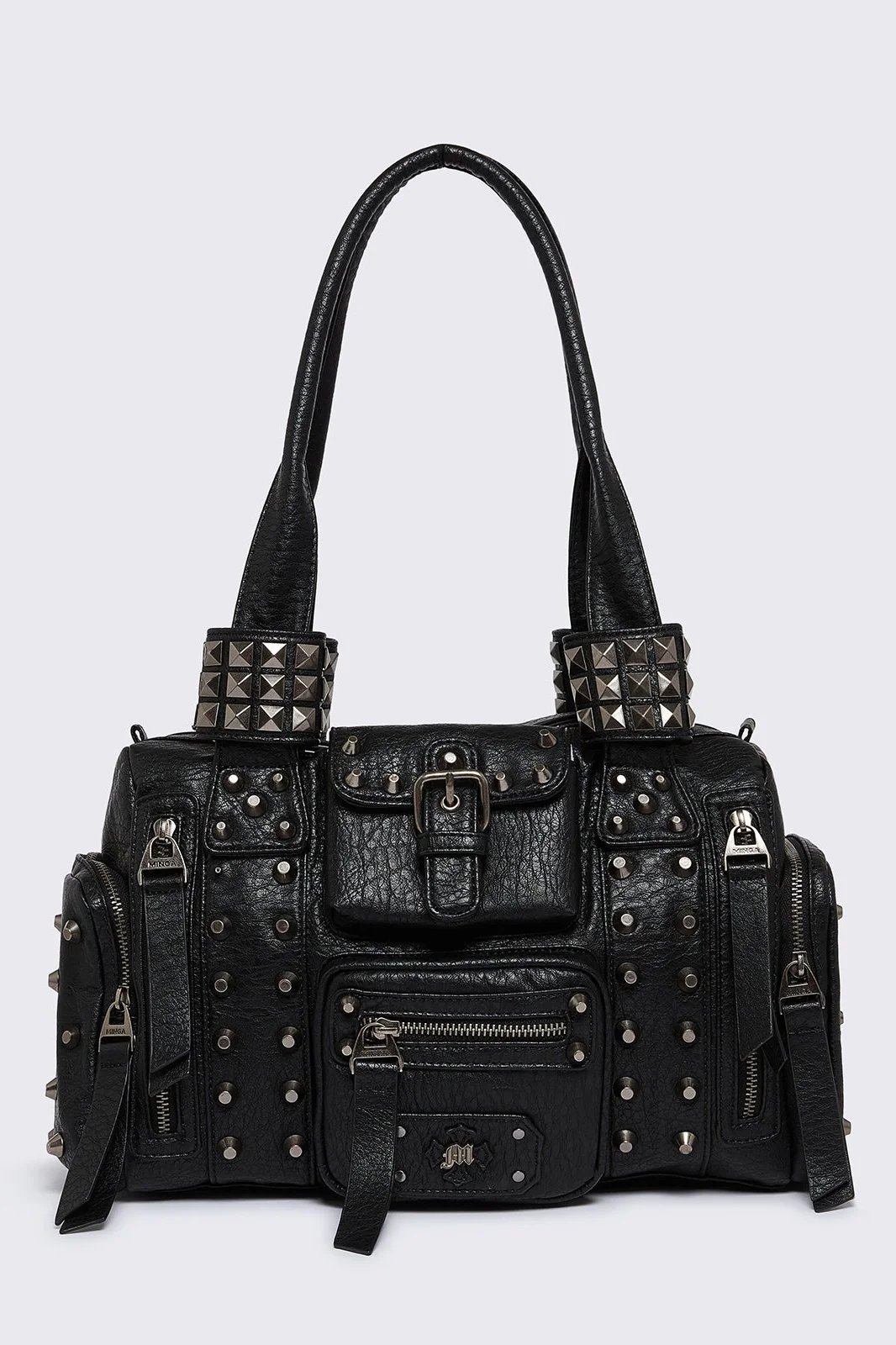 Myrrh Black Vegan Leather Shoulder Bag