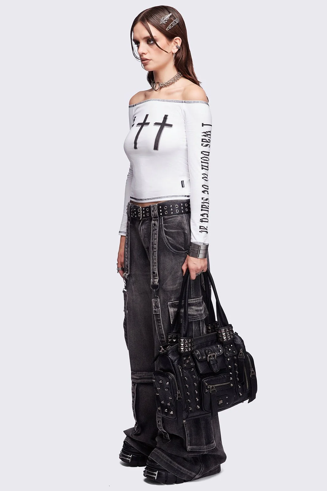 Myrrh Black Vegan Leather Shoulder Bag