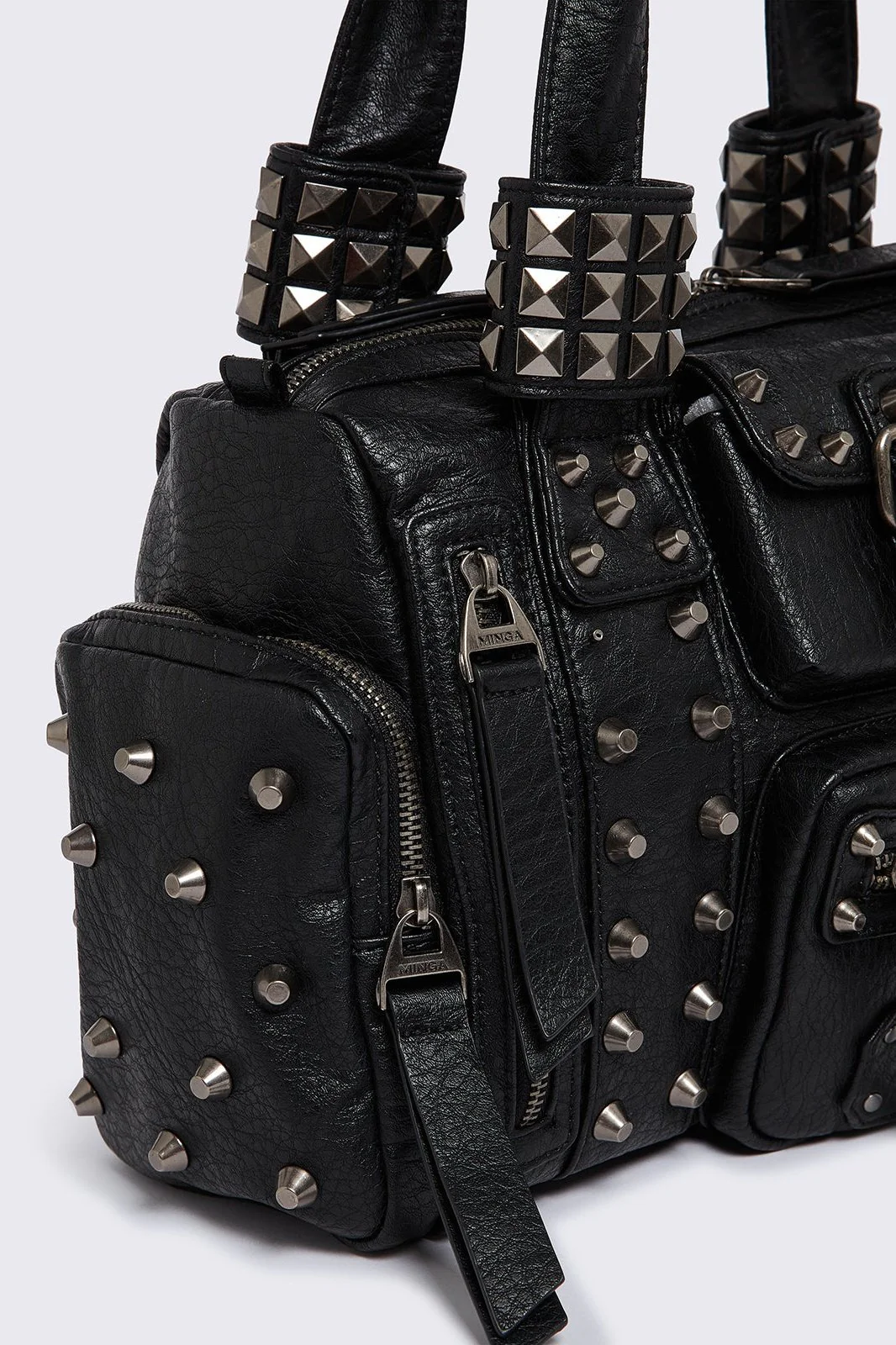 Myrrh Black Vegan Leather Shoulder Bag