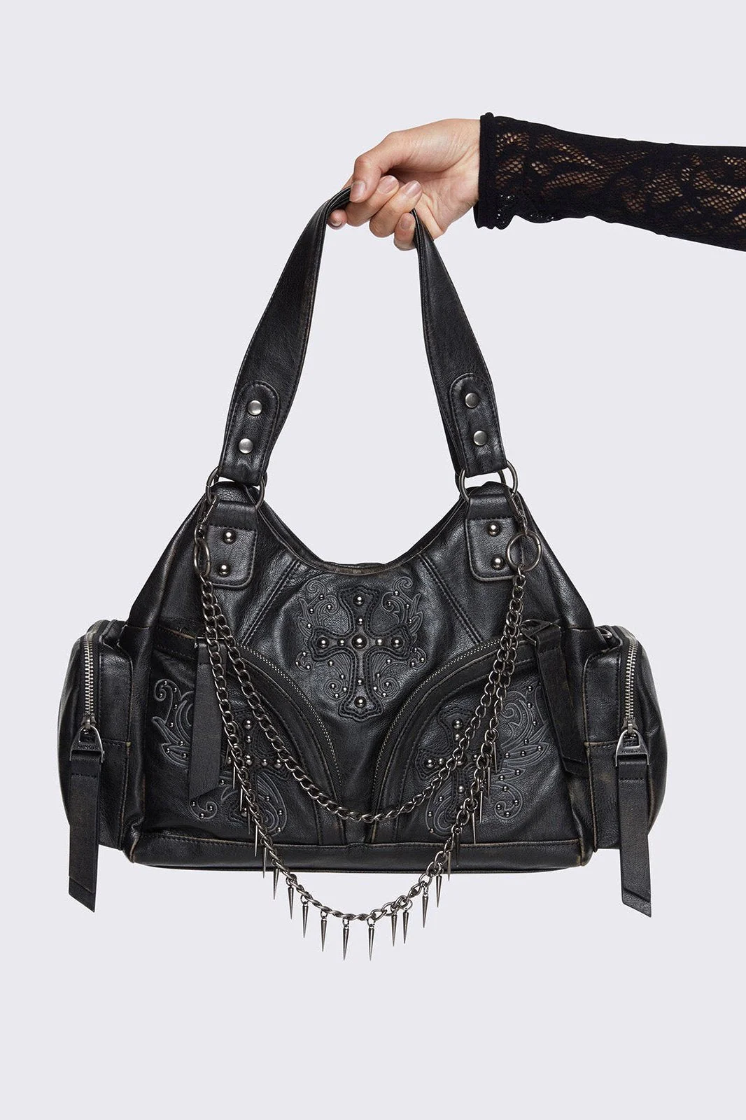 993-abyss-black-vegan-leather-shoulder-bag-1.webp Abyss Black Vegan Leather Shoulder Bag