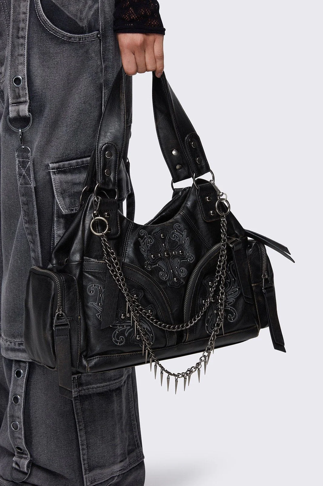 993-abyss-black-vegan-leather-shoulder-bag-2.webp Abyss Black Vegan Leather Shoulder Bag