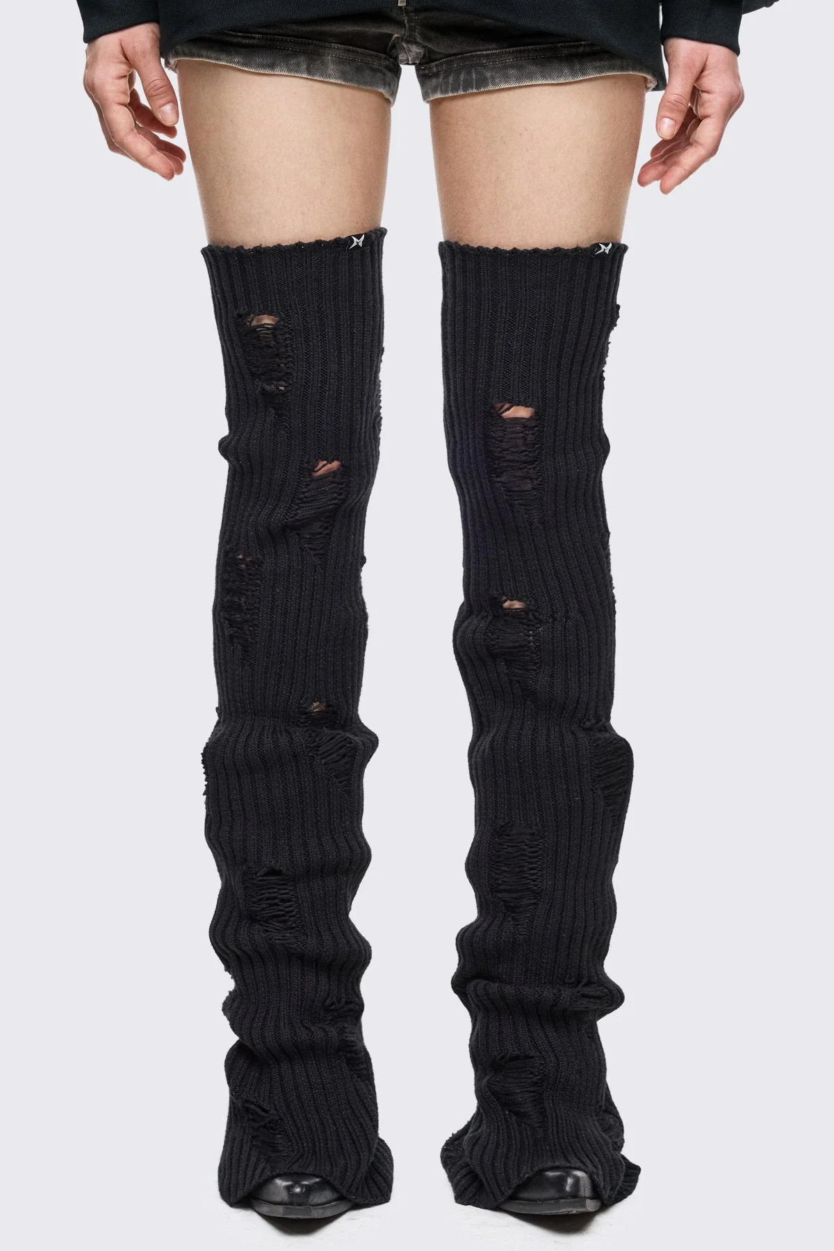 996-torn-black-leg-warmers-1.webp Torn Black Leg Warmers